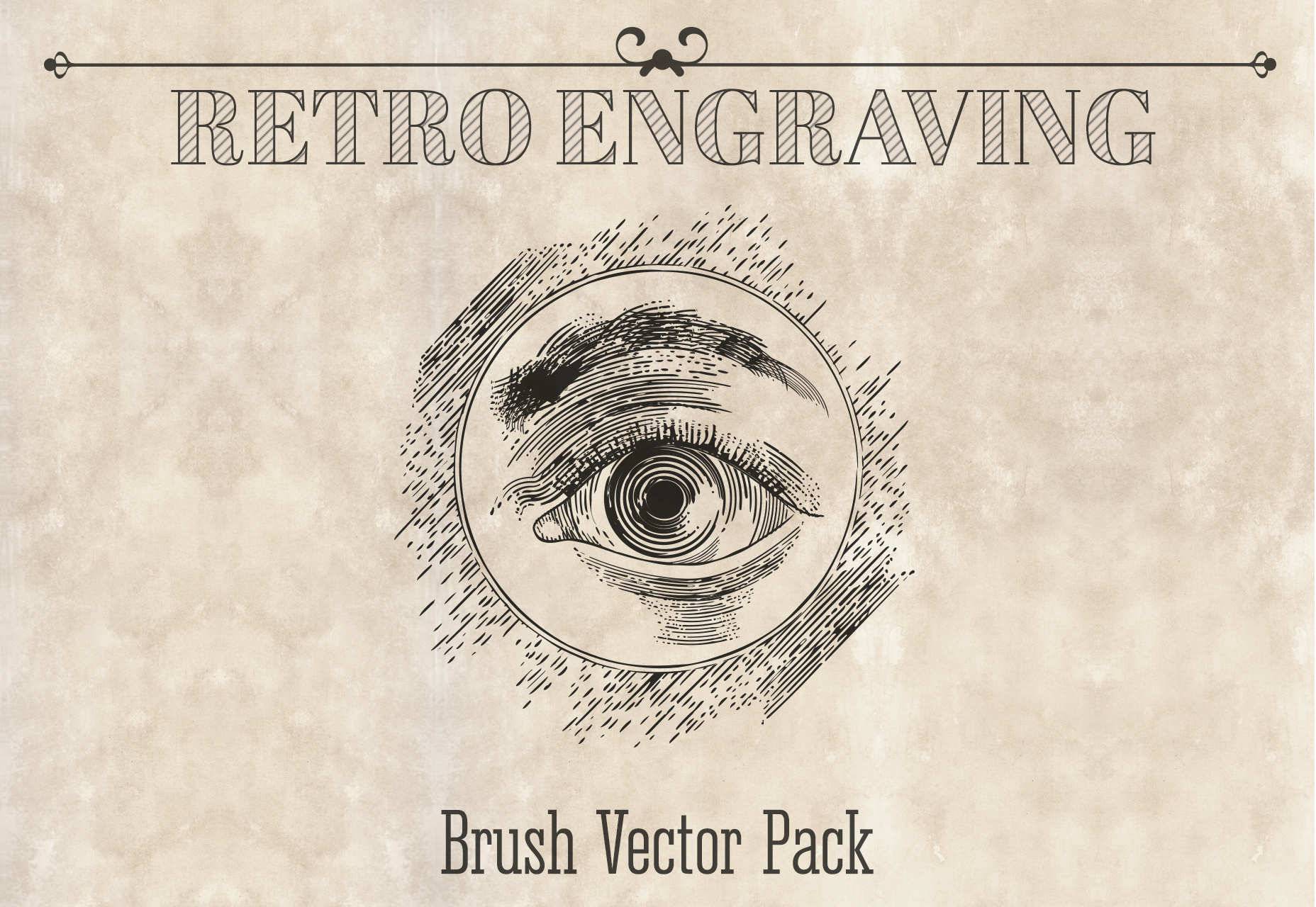 110 Vintage Engraving Style Brushes Pack