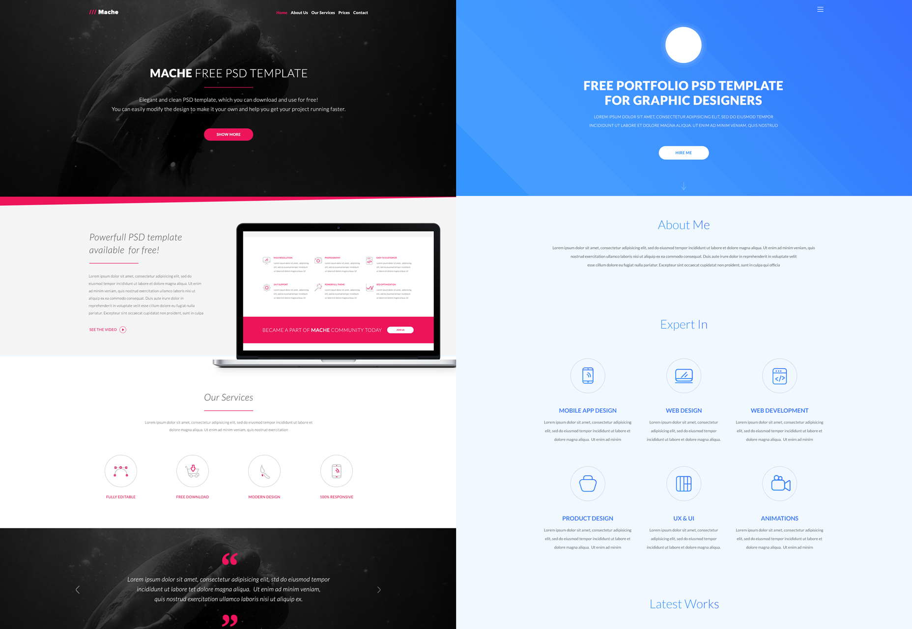 A Bundle of 10 PSD Web Templates