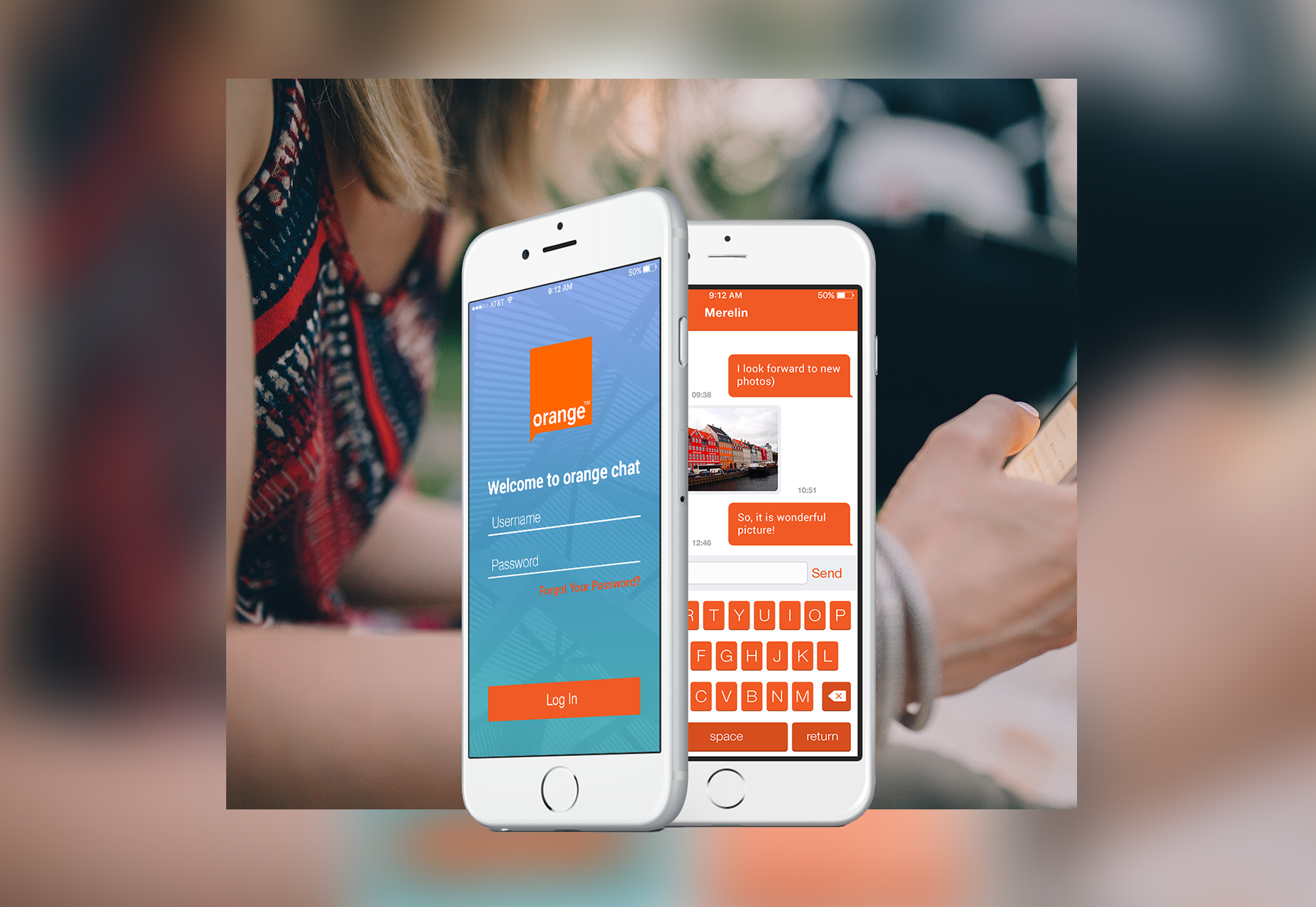Orange Mobile Chat UI Kit