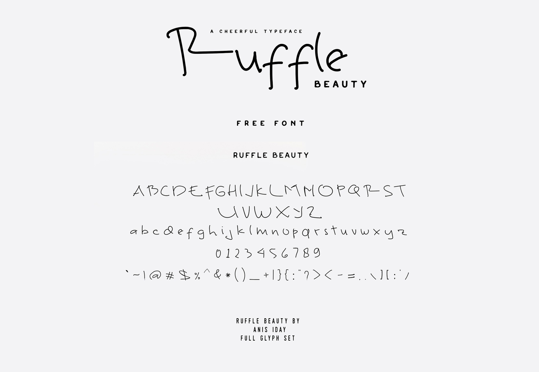 Ruffle: Thin Line Handwritten Font