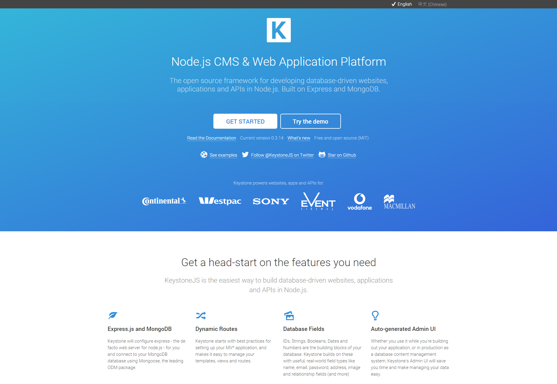 KeystoneJS: Node.js CMS and Web Application Platform