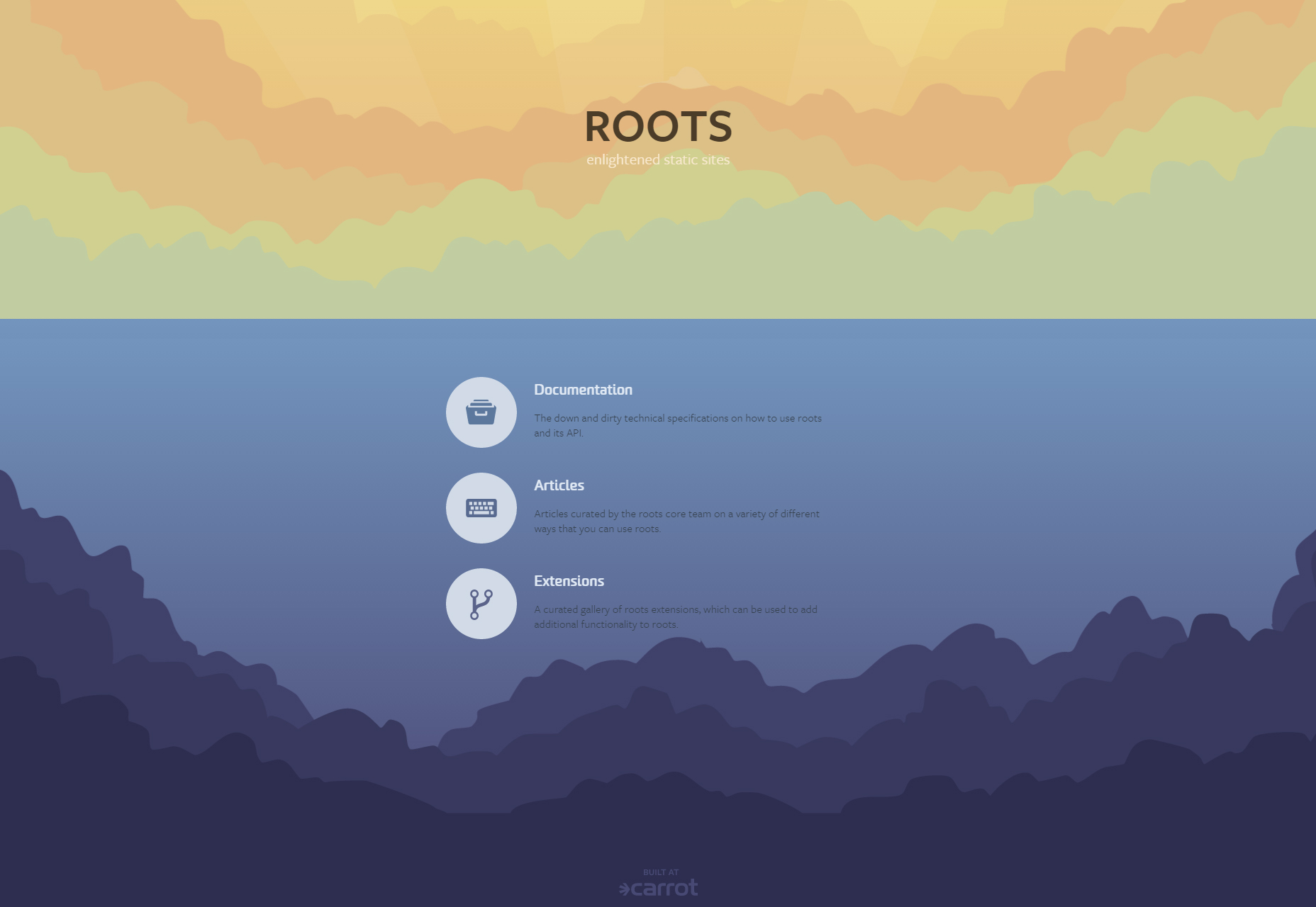 Roots: Static Front-end Sites Generator