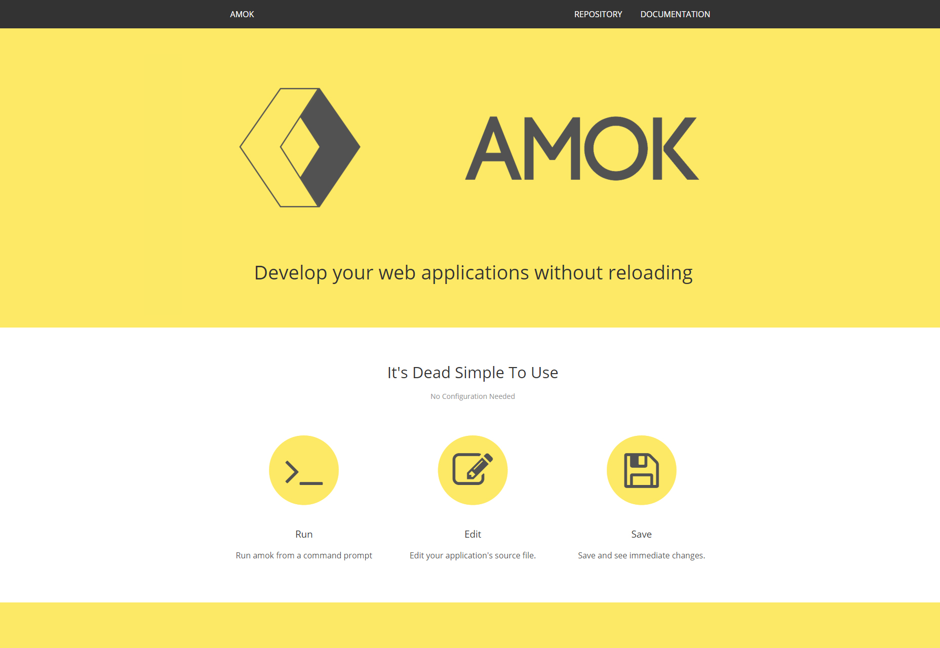 Amok: Develop Your Web Application Without Reloading