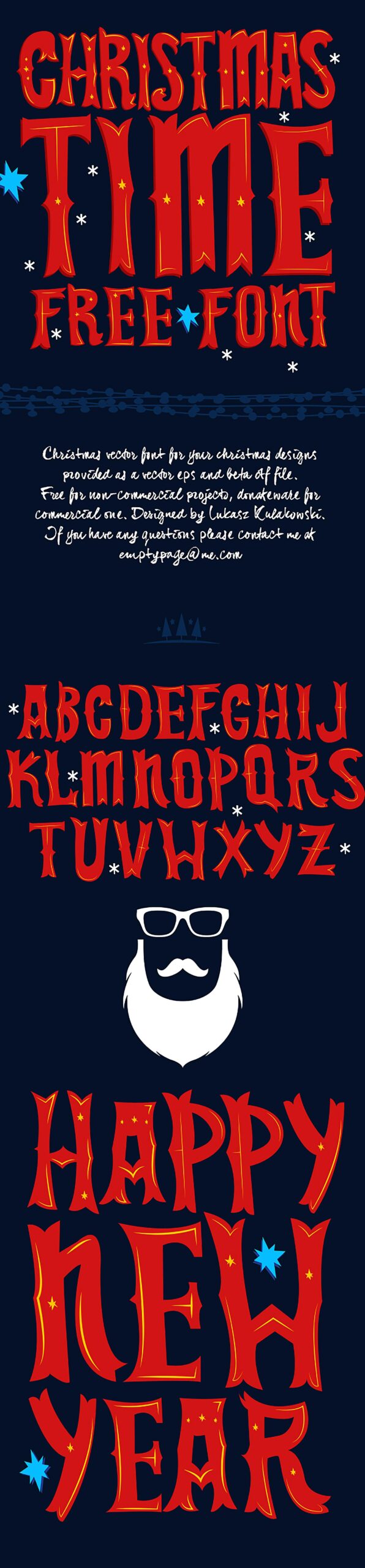 Free download: Christmas Time Display font preview