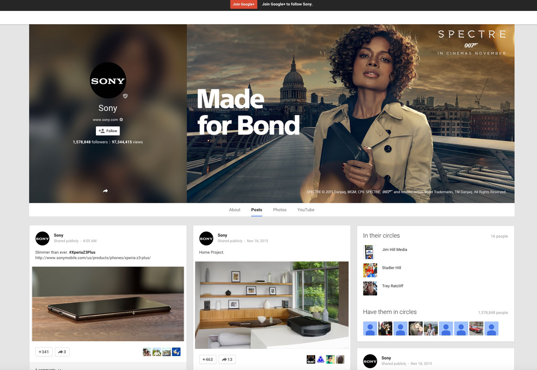 How infinite scrolling breaks UX Sony-Google-Plus-Screenshot