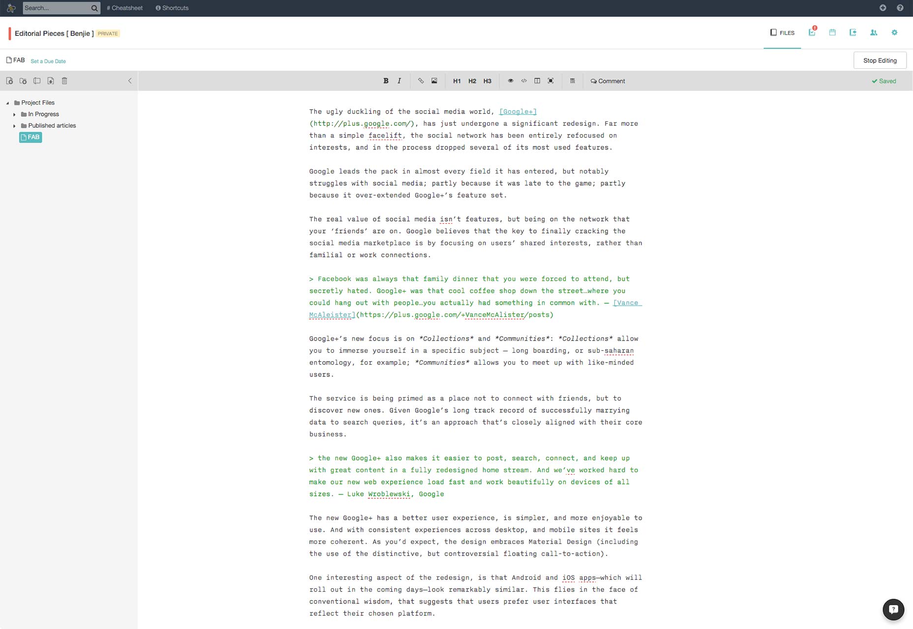 Is the Floating Action Button the new Hamburger Menu? beegit