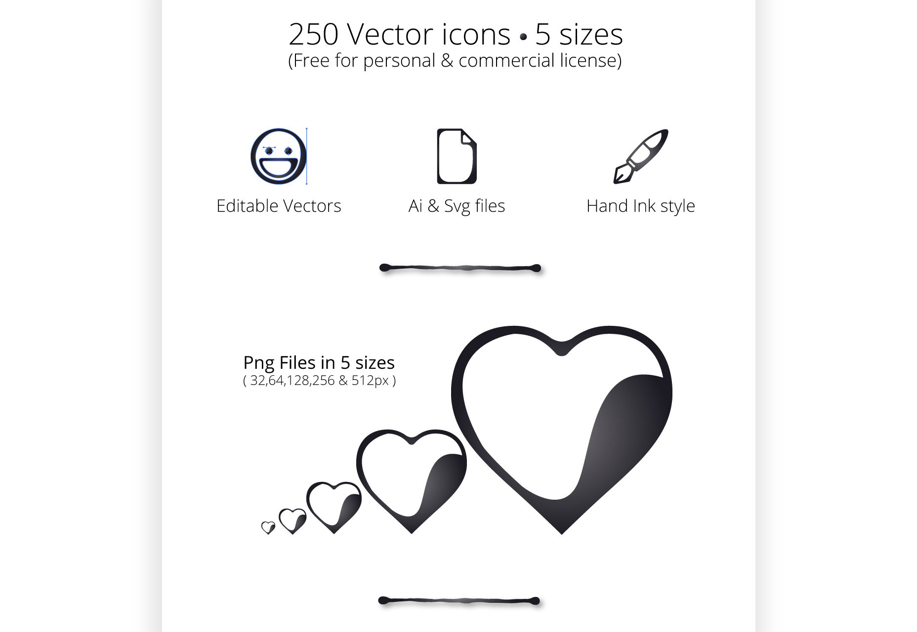 50+ fresh resources for designers, November 2015 Inkallicons: Vector Ink Line Icons