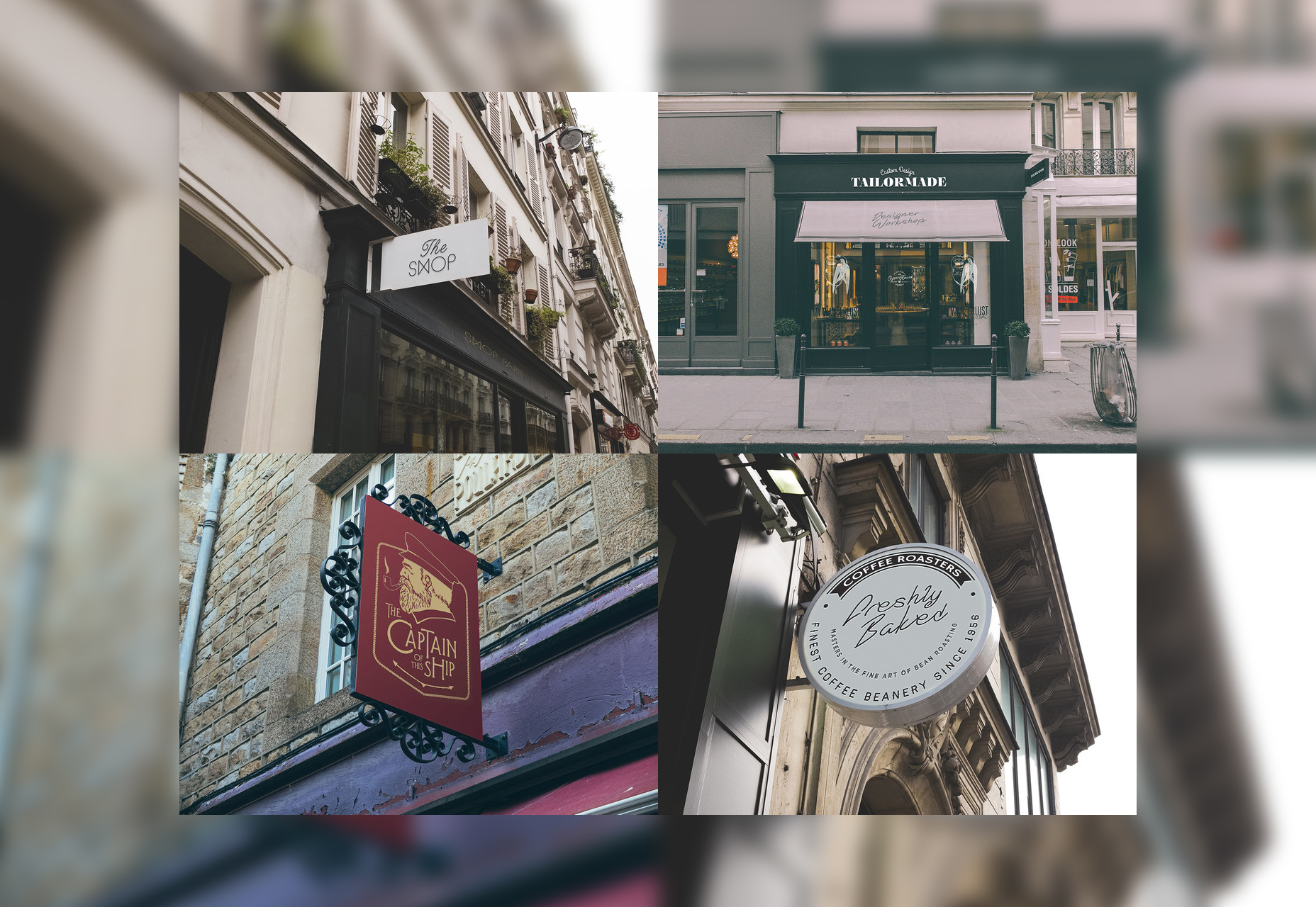 50+ fresh resources for designers, November 2015 Outdoor Signs and Facades PSD Mockups Set