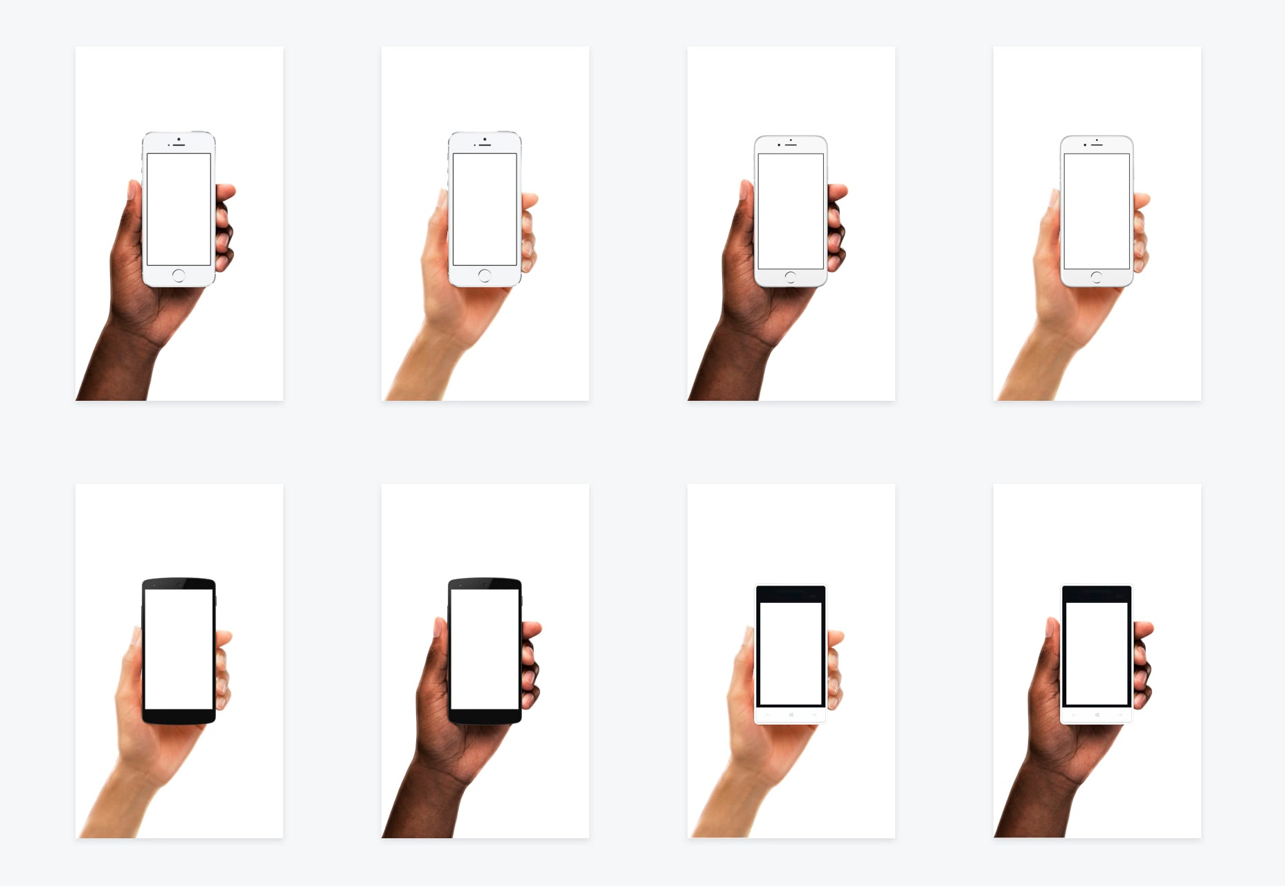 50+ fresh resources for designers, November 2015 Diverse Device Hands: Photorealistic Mobile Mockups