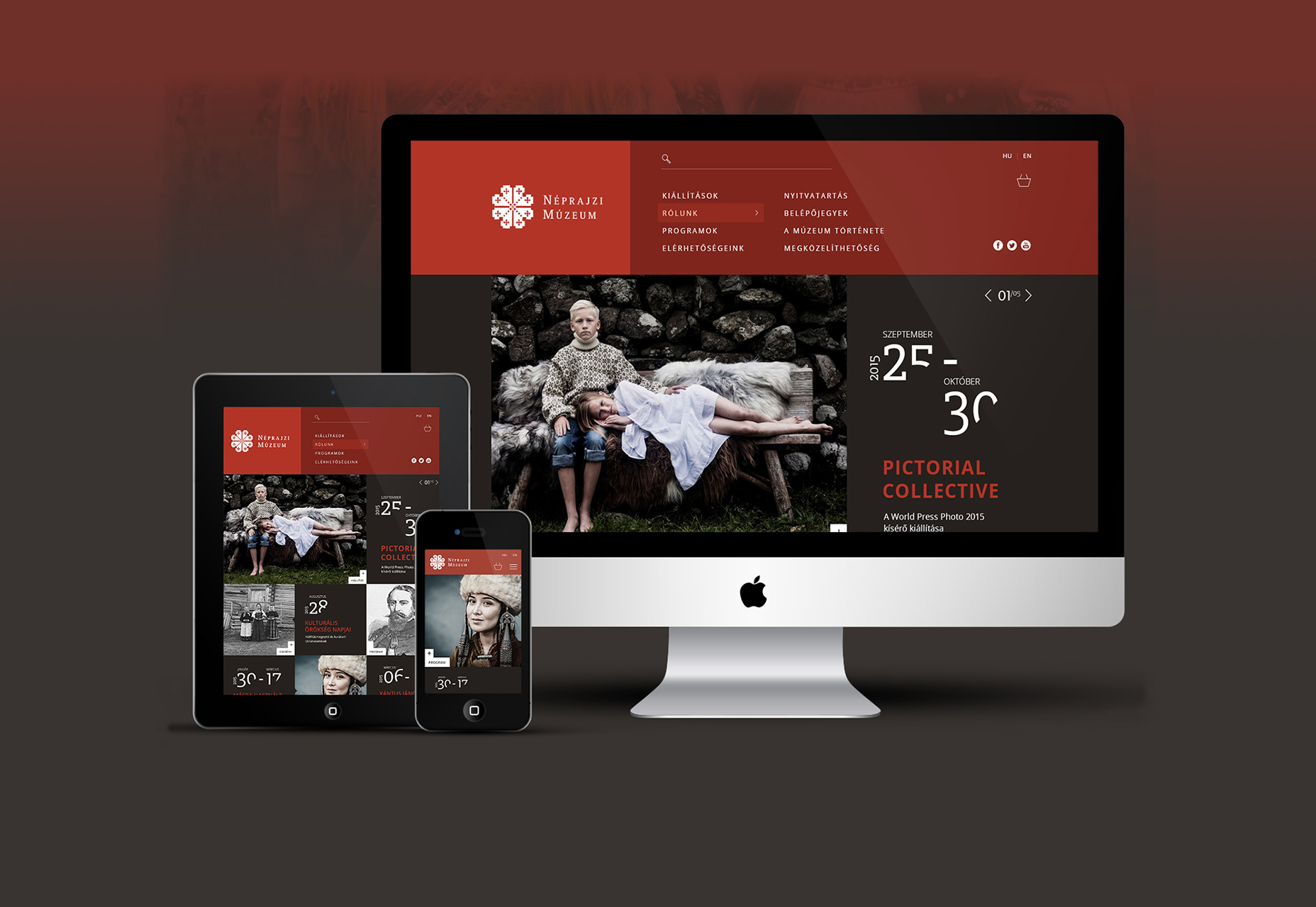 50+ fresh resources for designers, November 2015 Hungarian Museum PSD Web Template