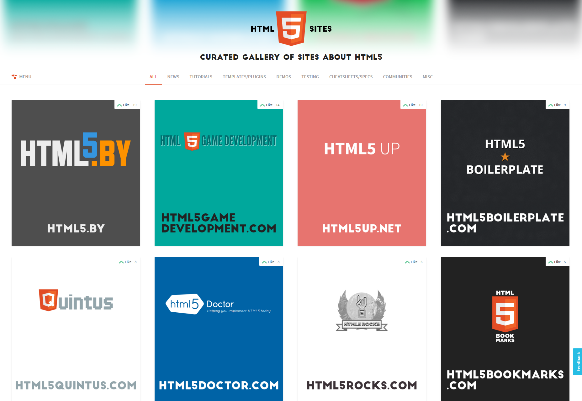 50+ fresh resources for designers, November 2015 HTML5Sites: Curated Collection of Sites About HTML5