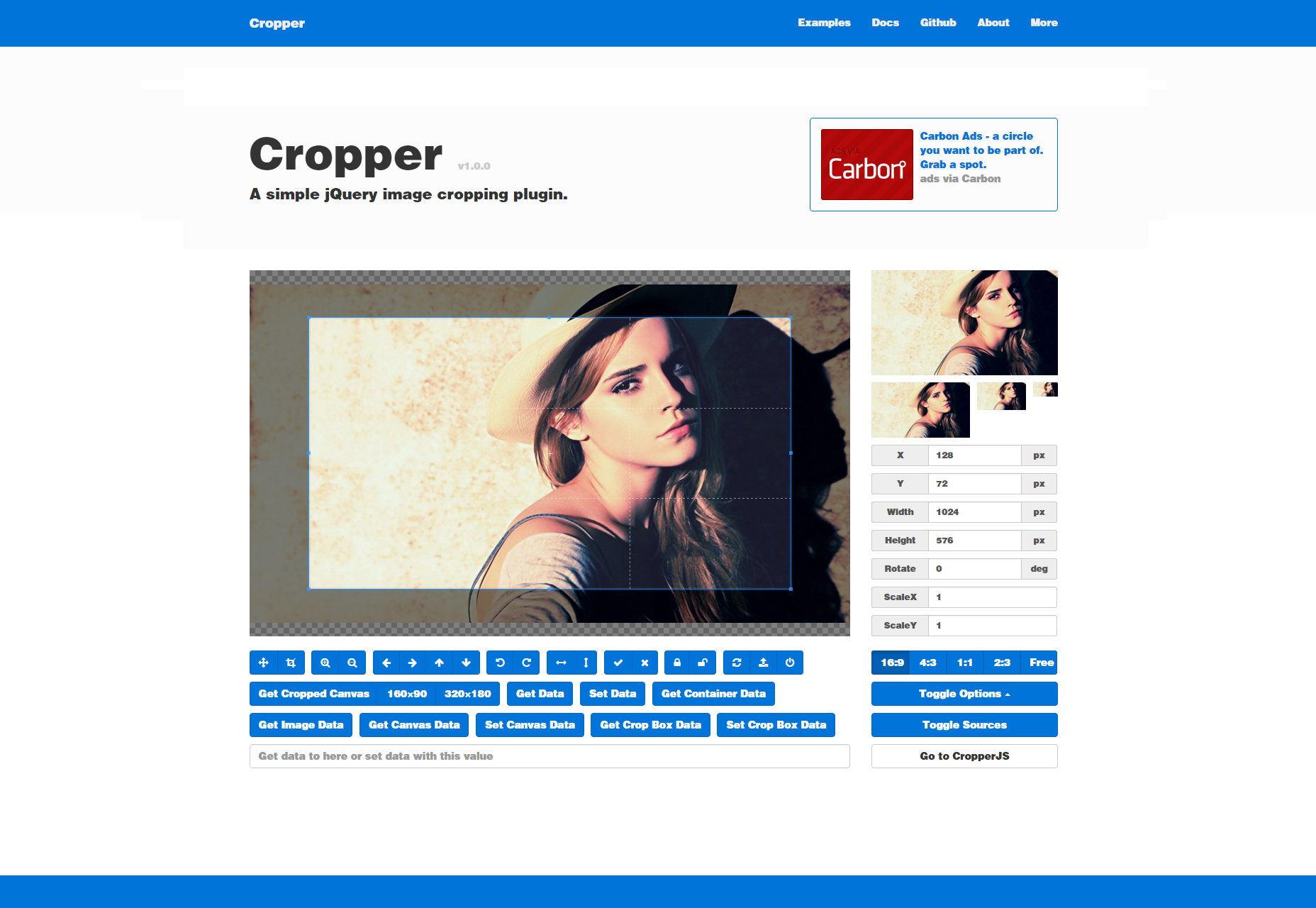 50+ fresh resources for designers, November 2015 Cropper: Simple Image Cropping JQuery Plugin
