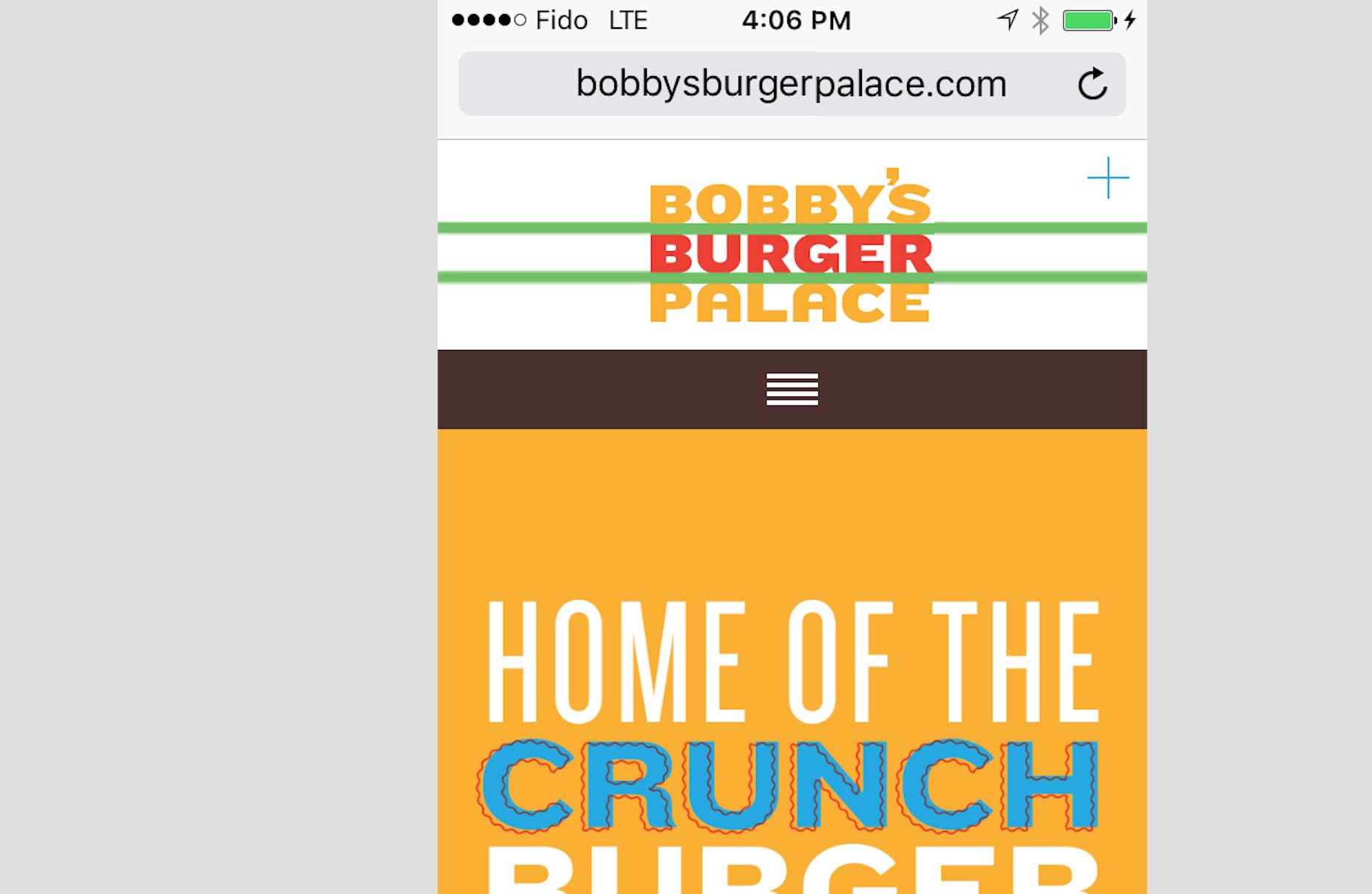 Essential tips for converting a desktop site, to mobile Bobbys-Burger-Palace-Mobile-Screenshot