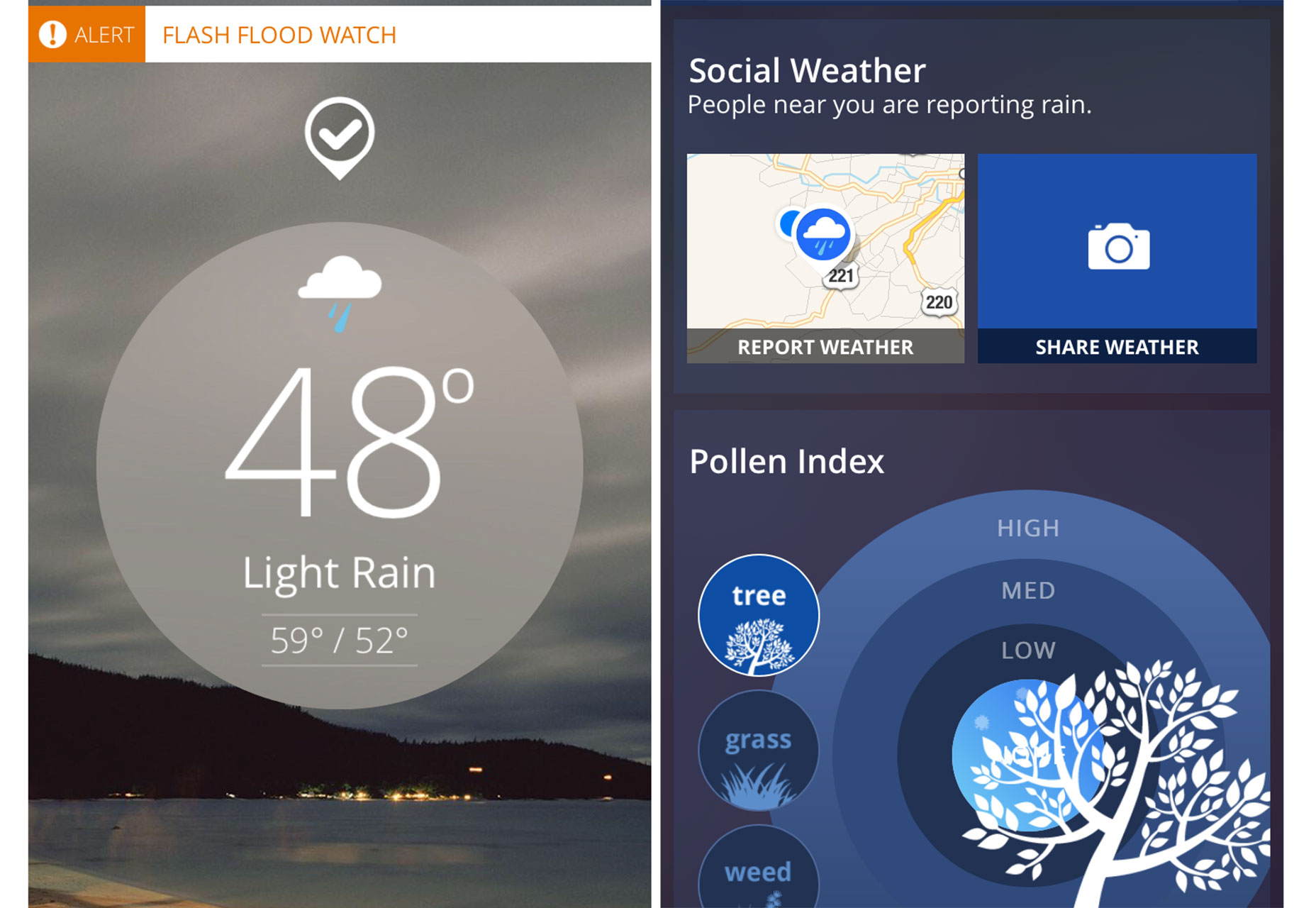 How to customize UX for mobile weather-mobile