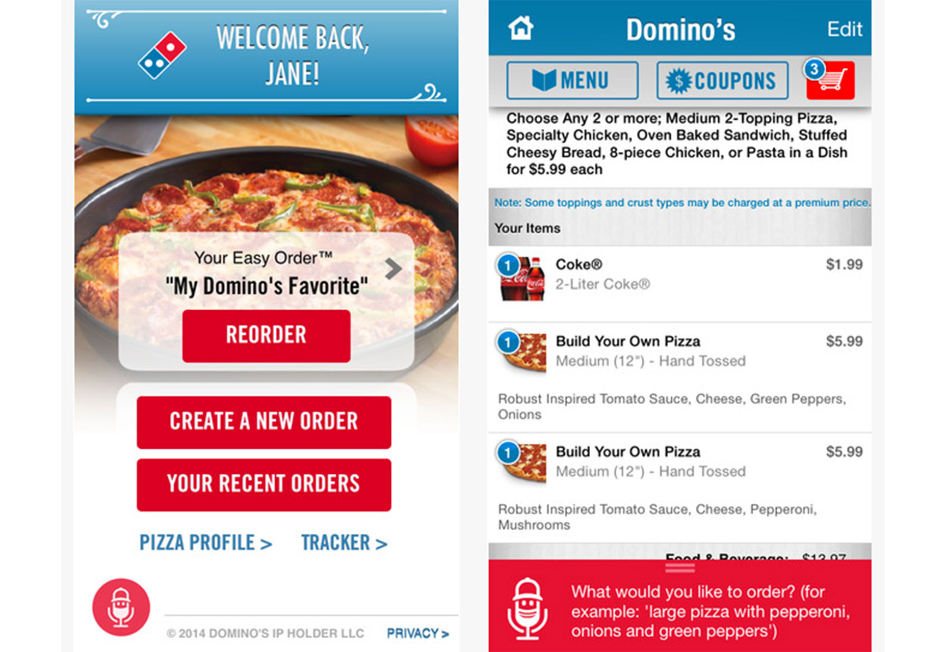 How to customize UX for mobile dominos-mobile