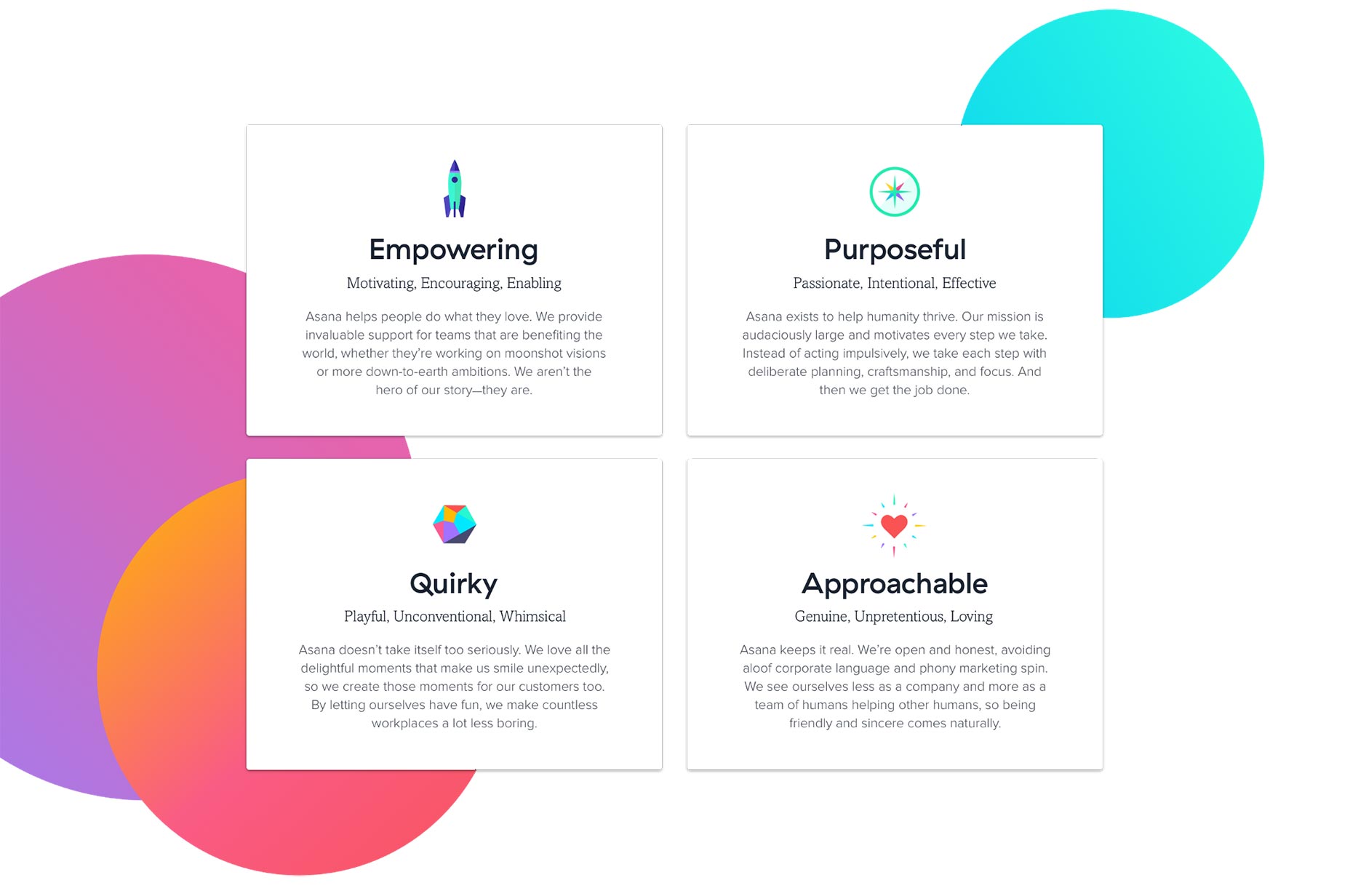 Circling ourselves: the story behind Asana’s rebrand values