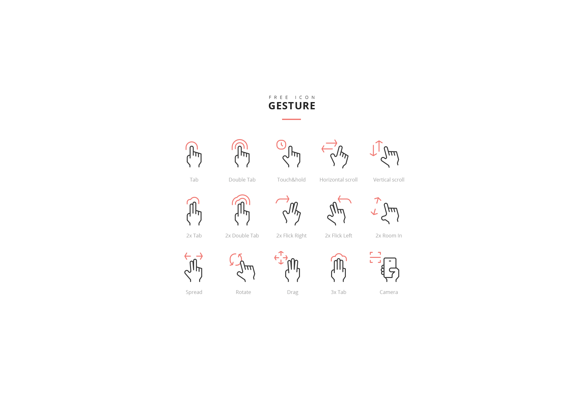 50+ fresh resources for designers, October 2015 15 Touch Gesture AI & PSD Icons Set