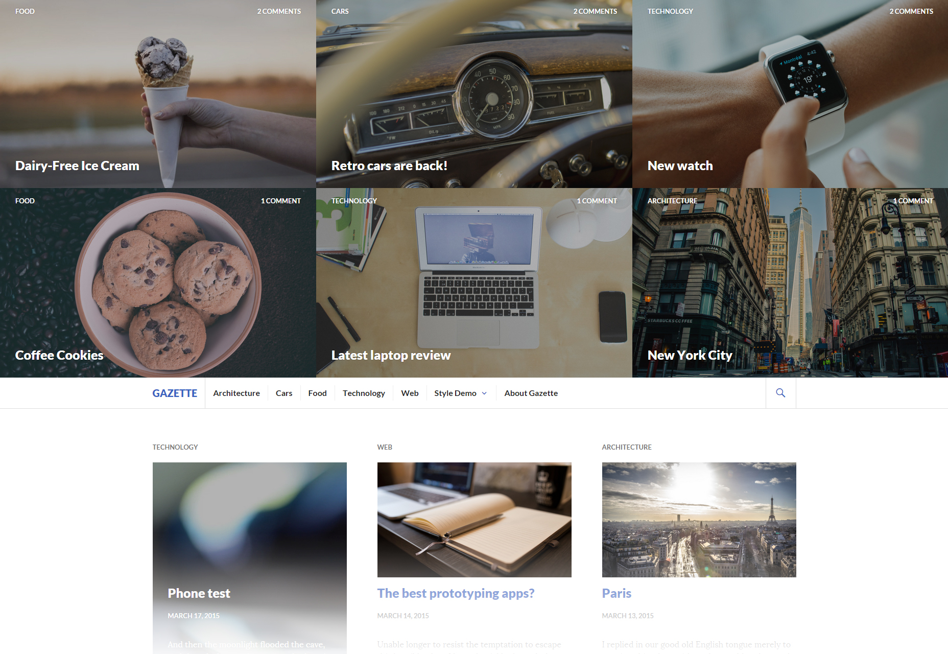 50+ fresh resources for designers, October 2015 Gazette: Multipurpose Blogging WordPress Theme