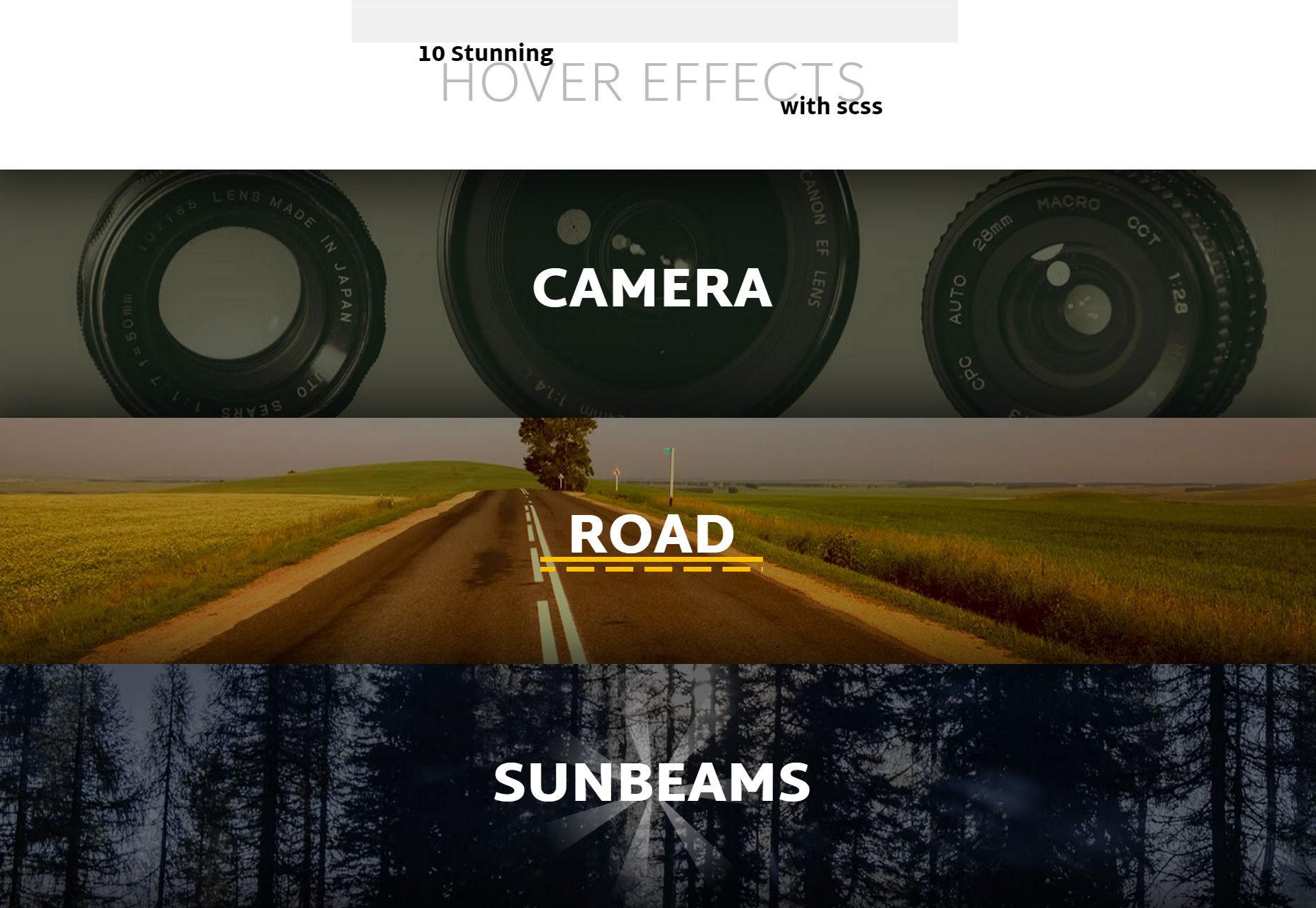 50+ fresh resources for designers, October 2015 10 Stunning Hover SCSS Effects