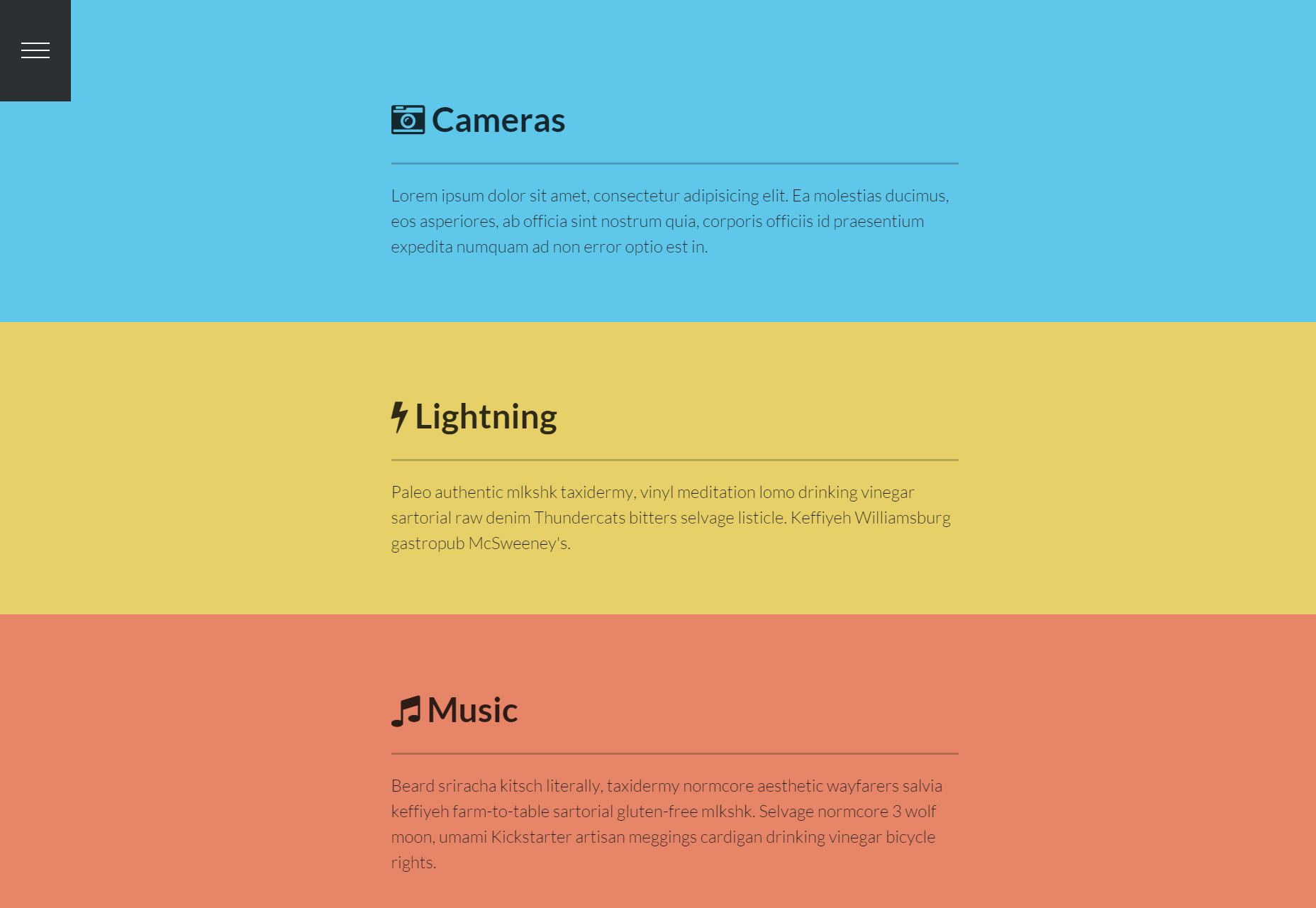 50+ fresh resources for designers, October 2015 Vertical Layout with Navigation