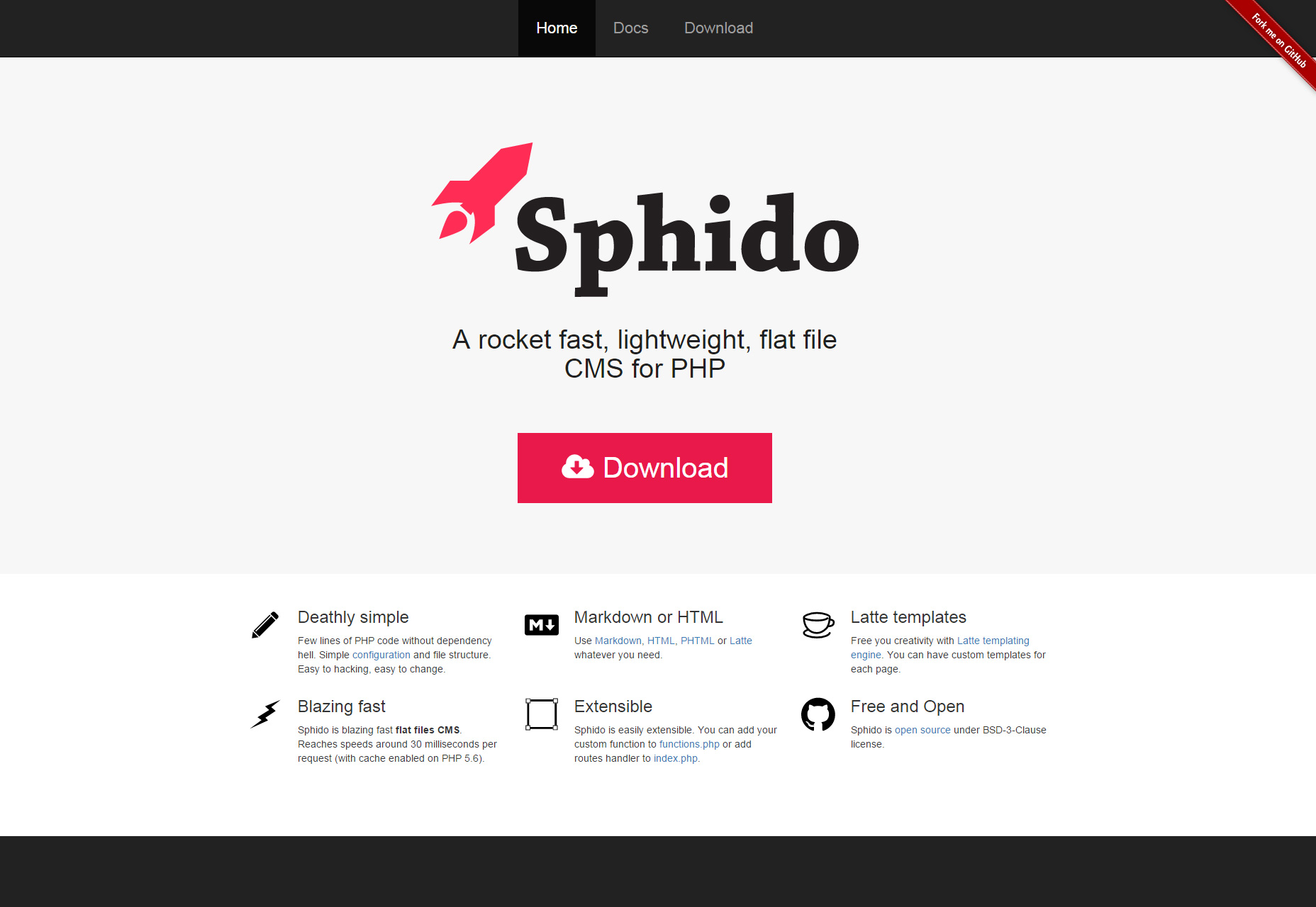 50+ fresh resources for designers, October 2015 Sphido: A Lightweight Flat File PHP CMS