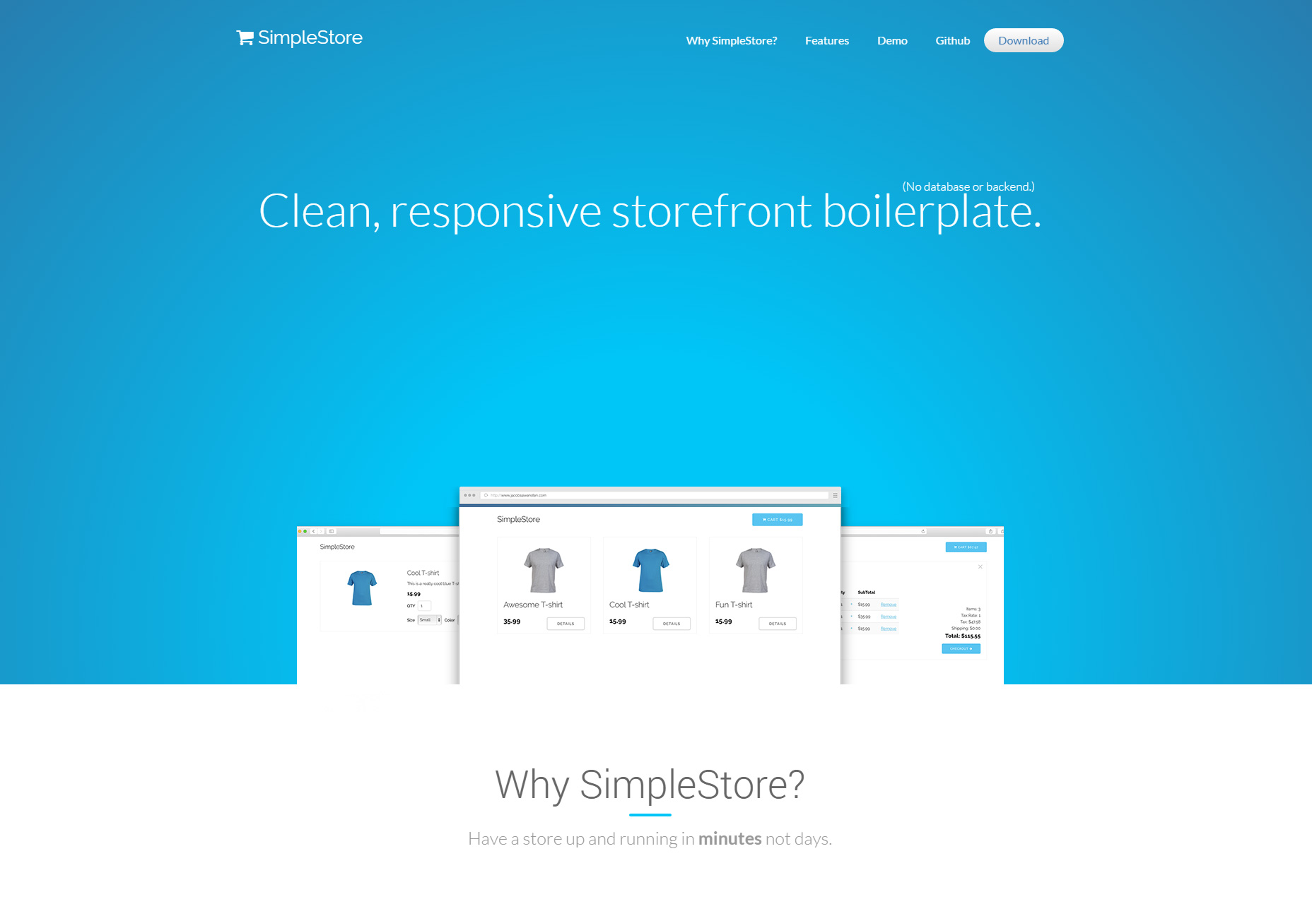 50+ fresh resources for designers, October 2015 SimpleStore: Clean & Responsive ECommerce Boilerplate