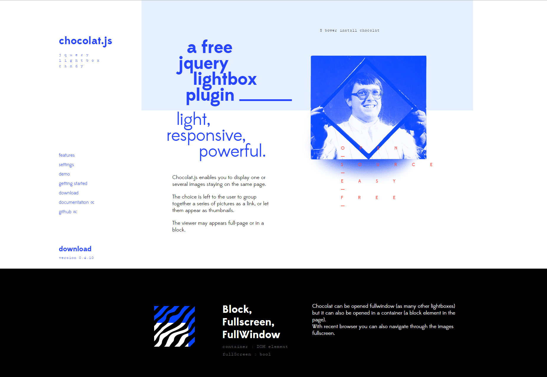 50+ fresh resources for designers, October 2015 ChocolatJS: A JQuery Responsive Lightbox
