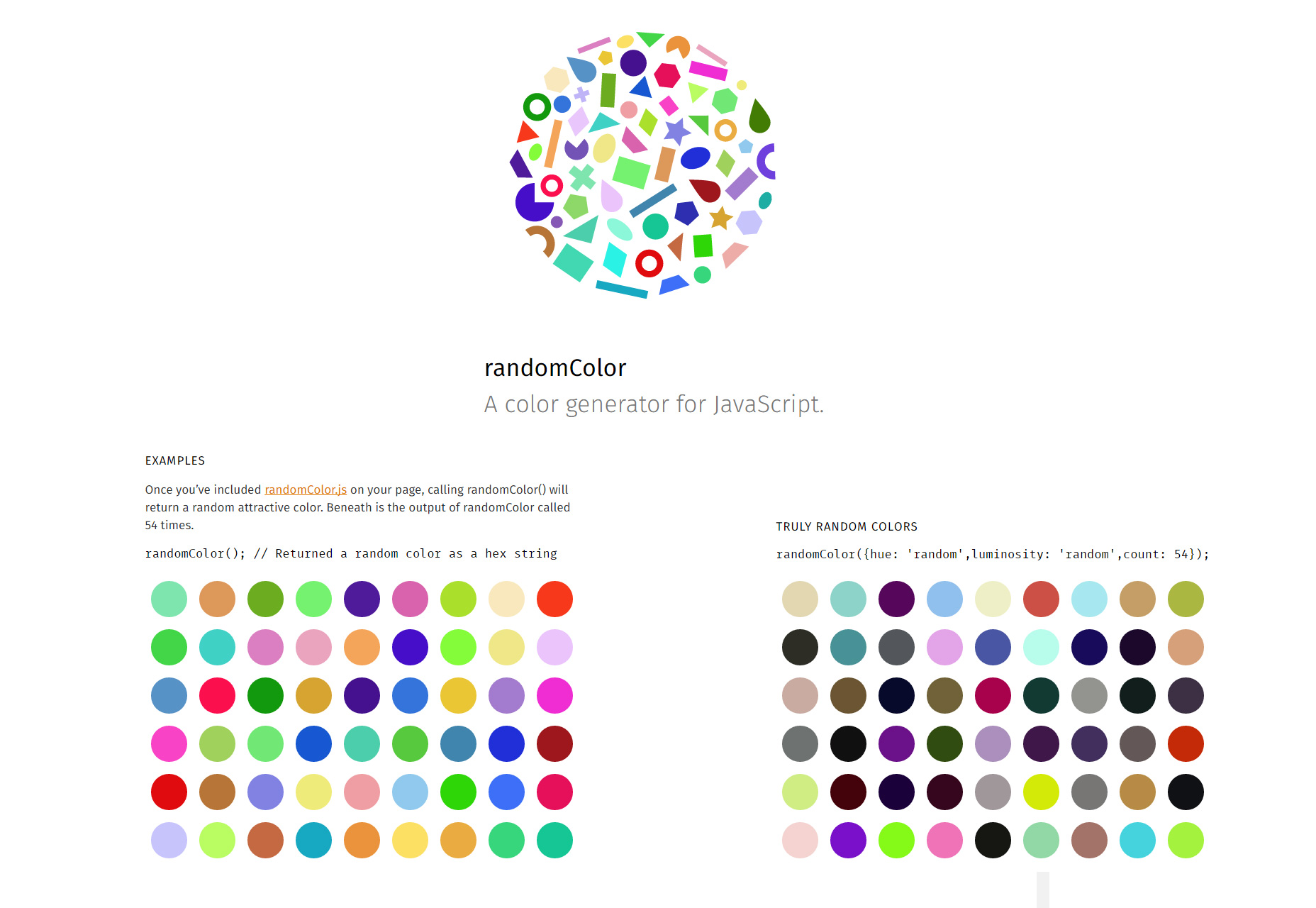50+ fresh resources for designers, October 2015 RandomColor.js: Cusomized Random Color Palette Generator