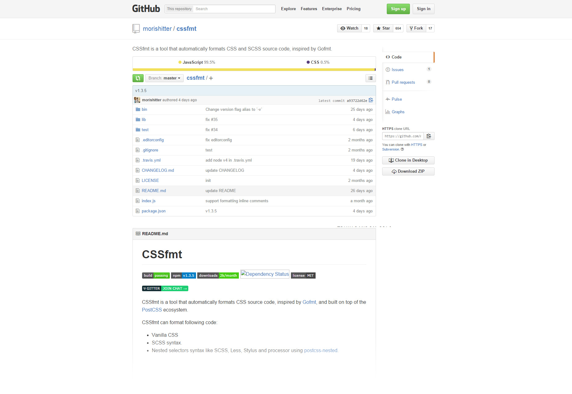 50+ fresh resources for designers, October 2015 CSSfmt: PostCSS-based CSS & SCSS Formatting Tool