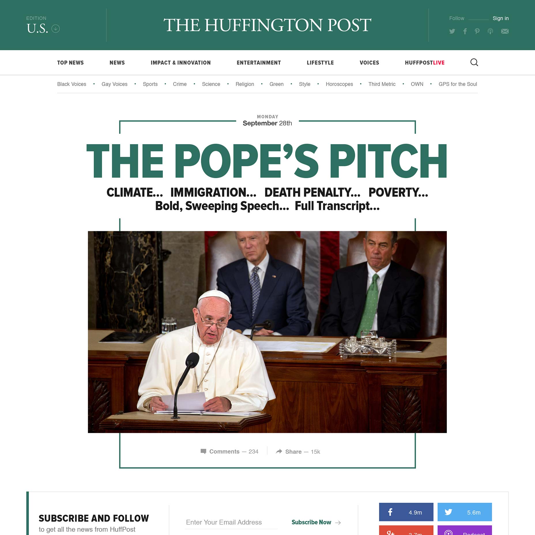 The Huffington Post debuts a bold new design 001
