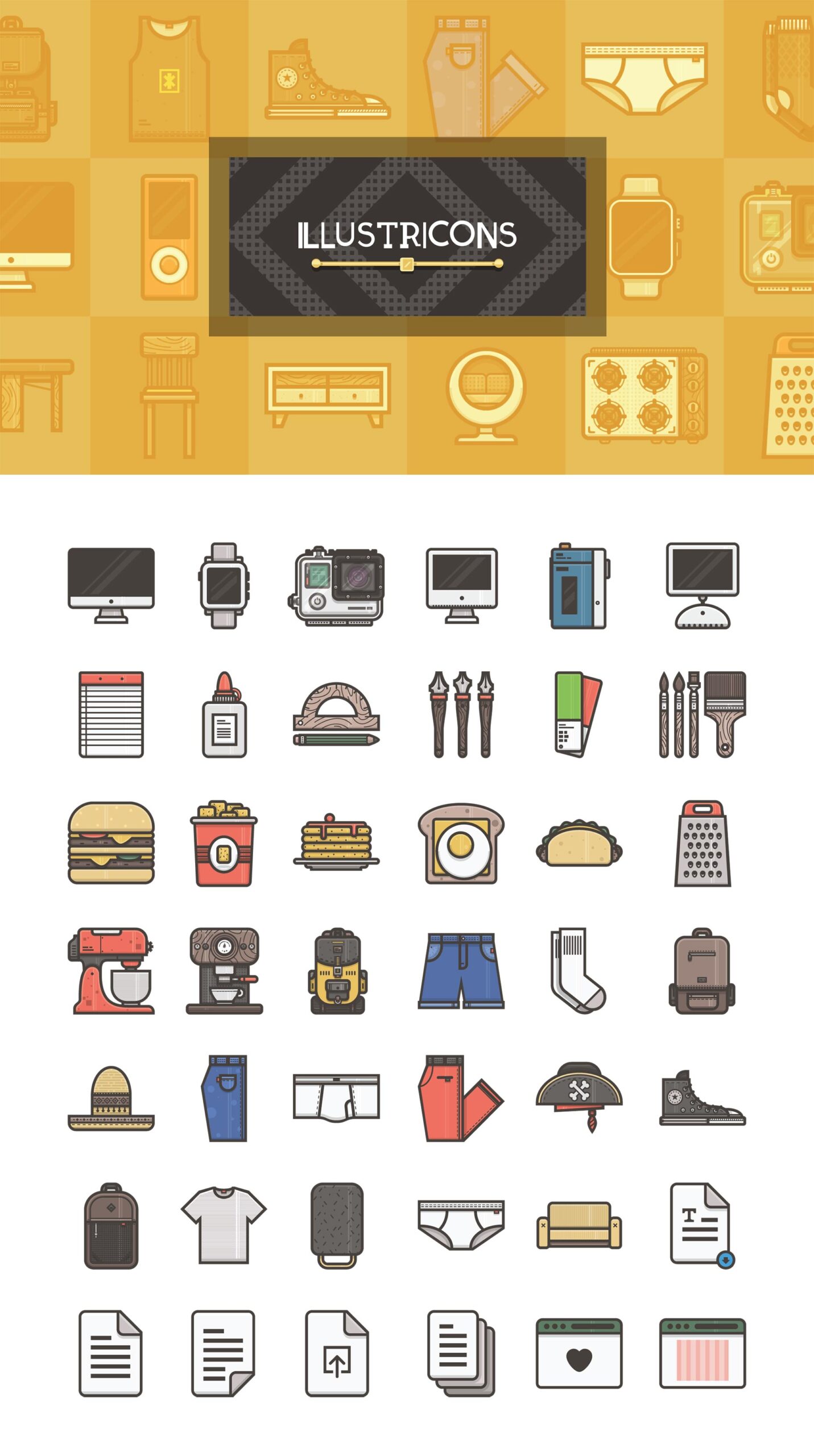 Free download: 40 Illustricons icons illustricons-preview