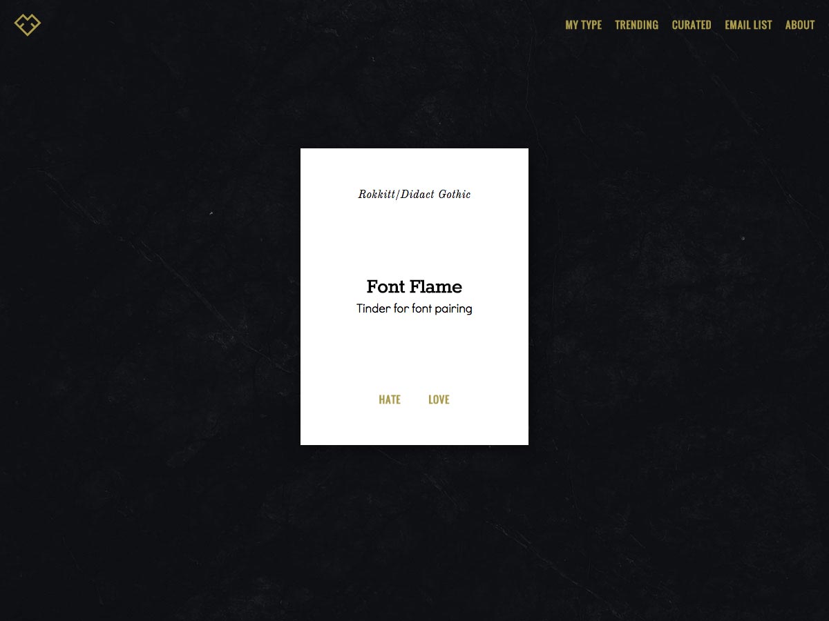 font flame