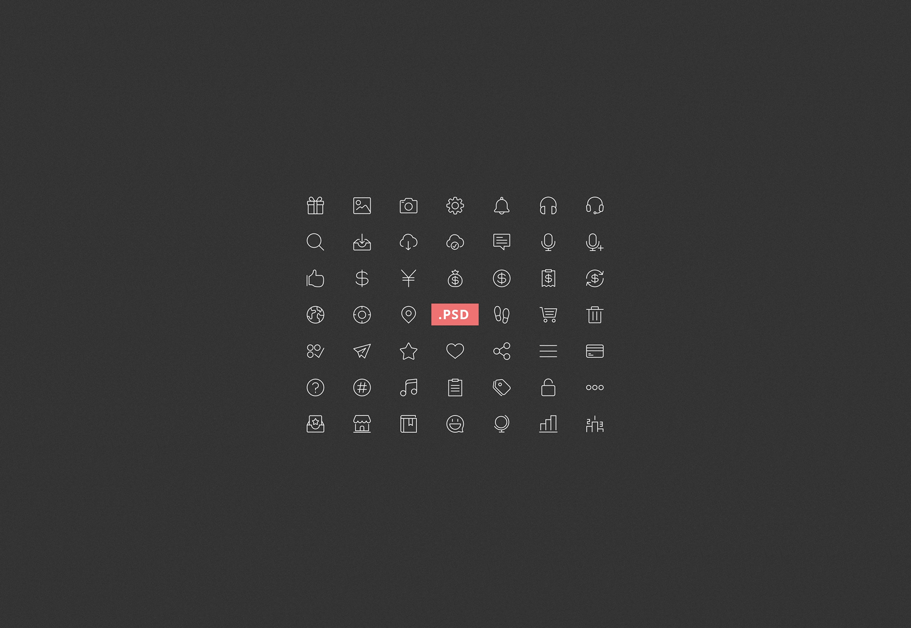 50 incredible freebies for web designers, September 2015 Thin Line Style PSD Icons Set