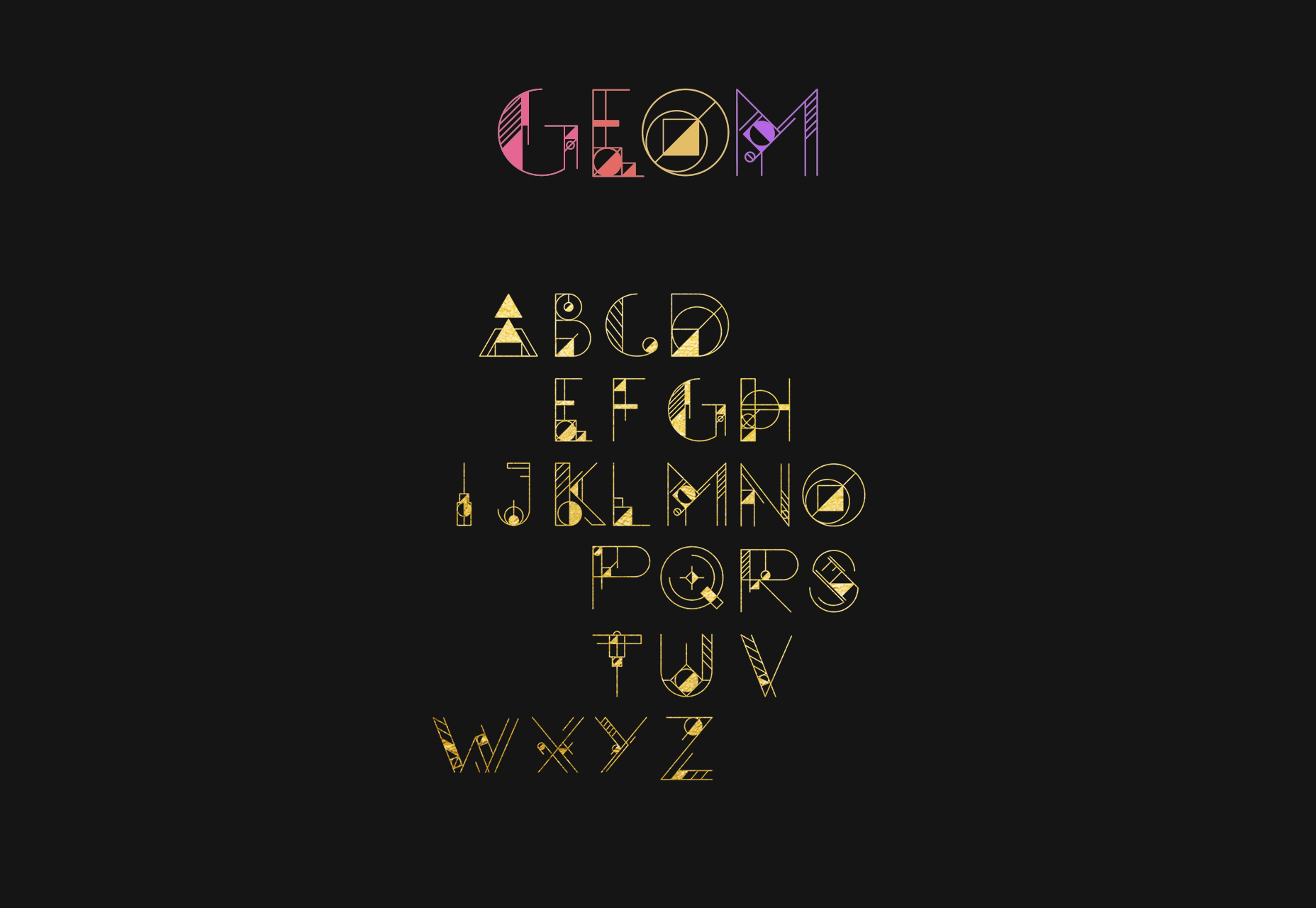 50 incredible freebies for web designers, September 2015 GEOM Display: An Fully Geometrically Adorned TypeFace