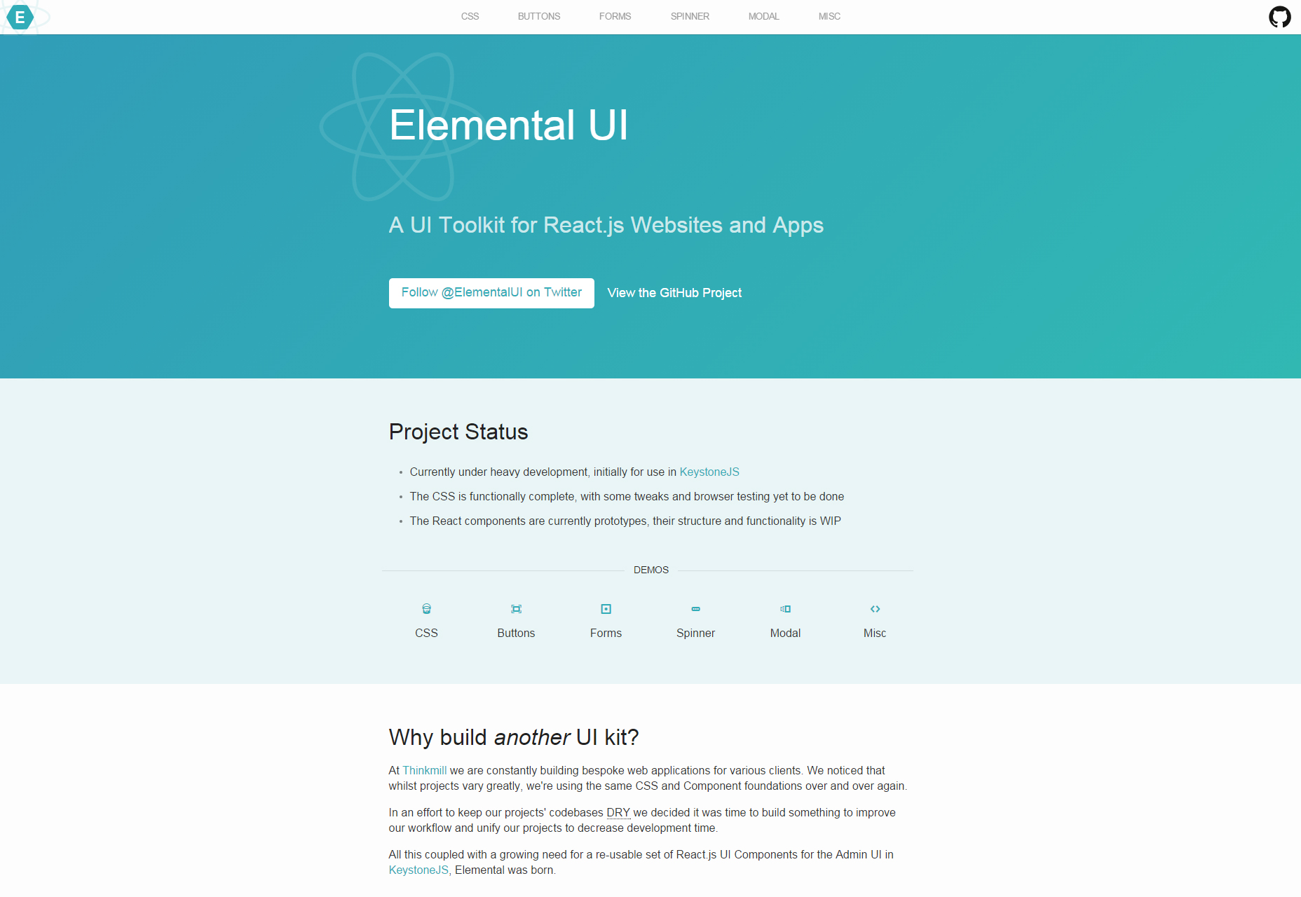 50 incredible freebies for web designers, September 2015 Elemental: ReactJS Focused UI Toolkit