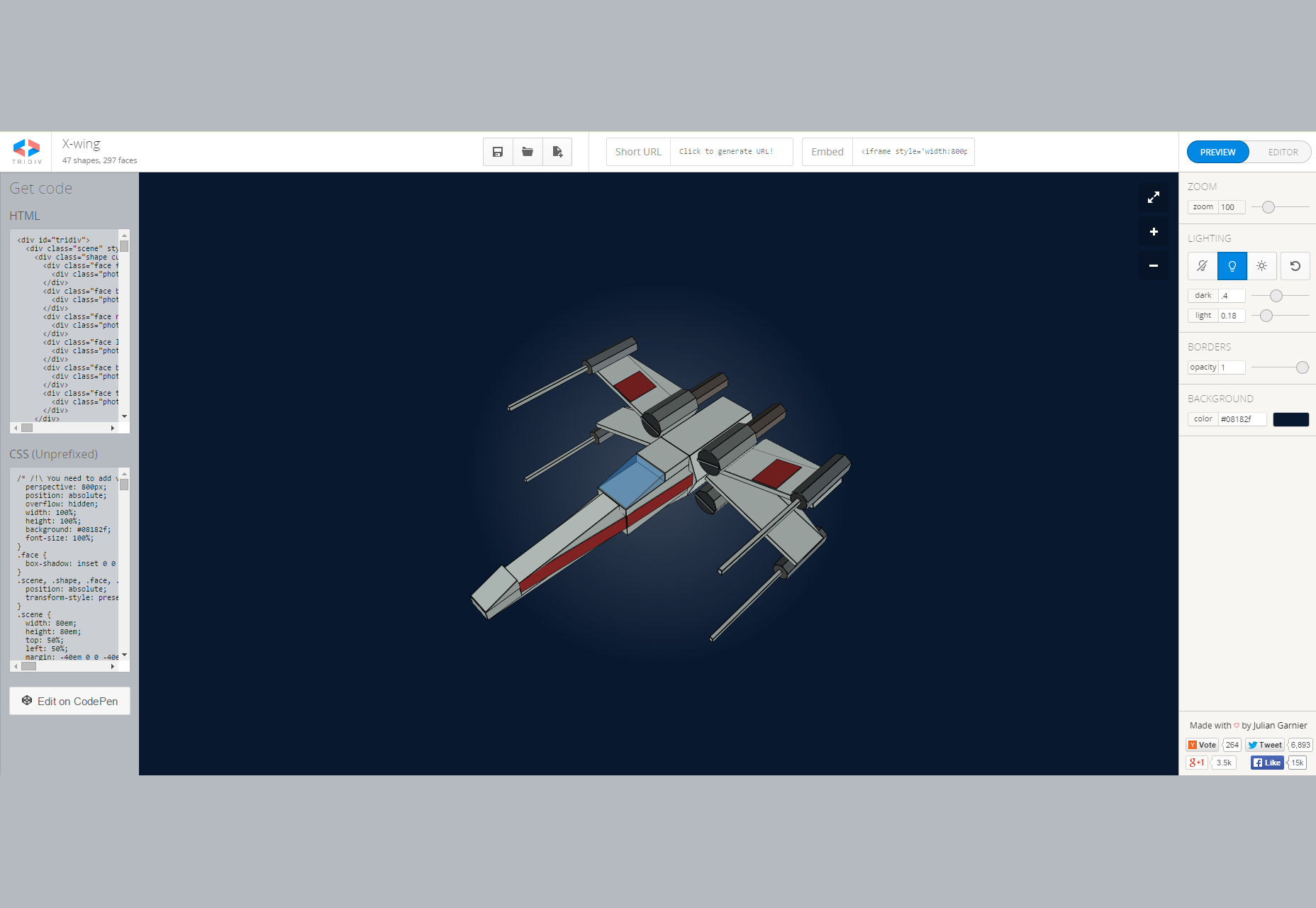 50 incredible freebies for web designers, September 2015 Tridiv: Online CSS 3D Shapes Editor