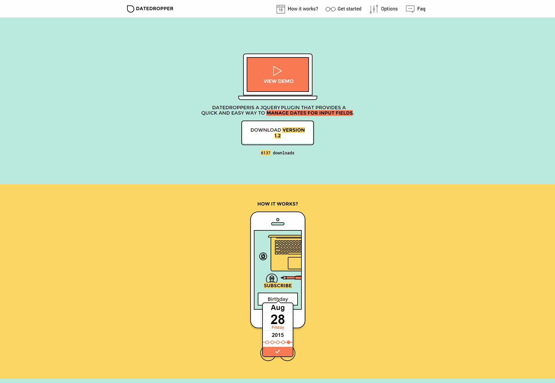50 incredible freebies for web designers, September 2015 Datedropper: Tooltip-likeDatepicker Plugin