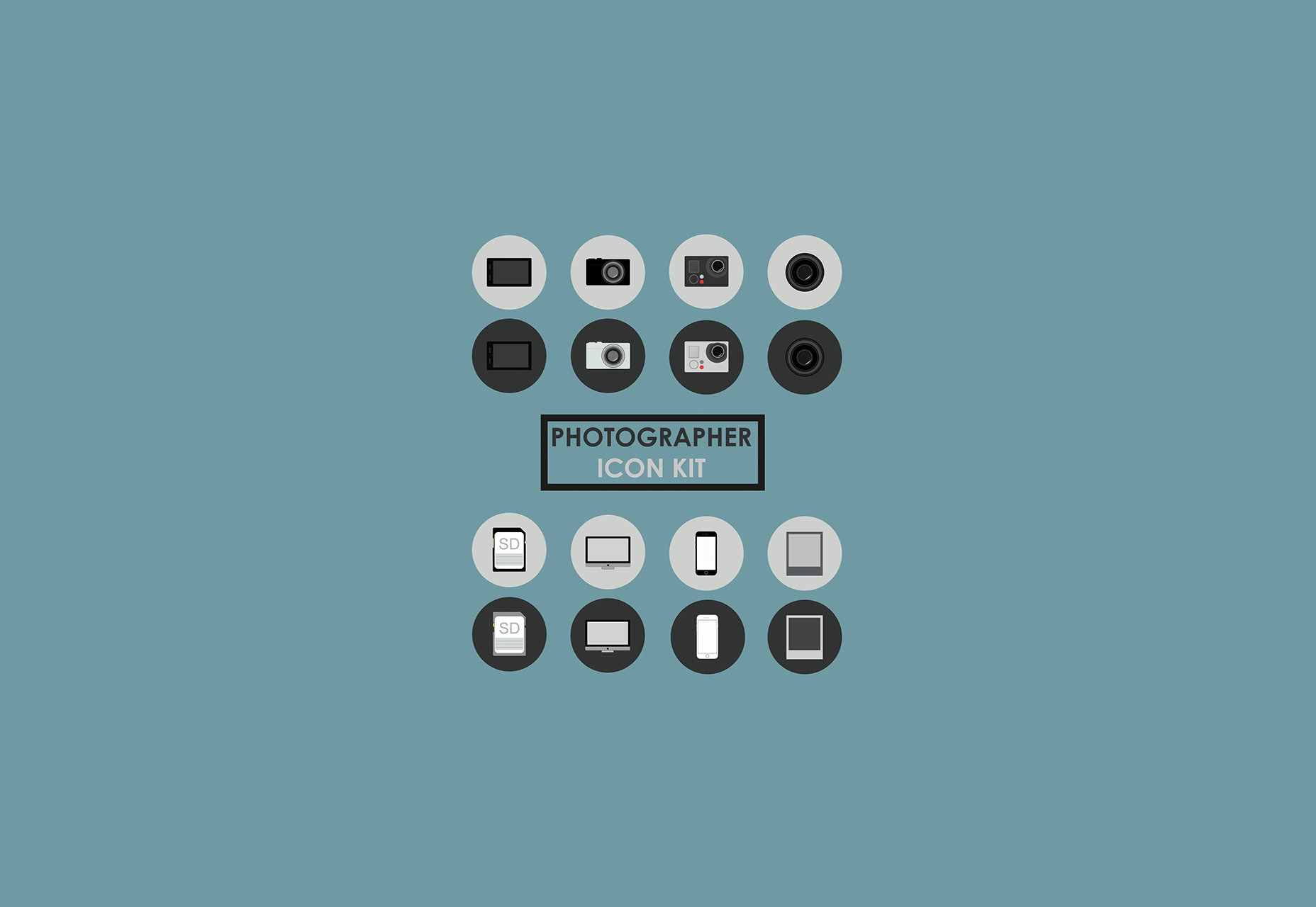 50 incredible freebies for web designers, July 2015 Free Photographer PSD Icons Kit