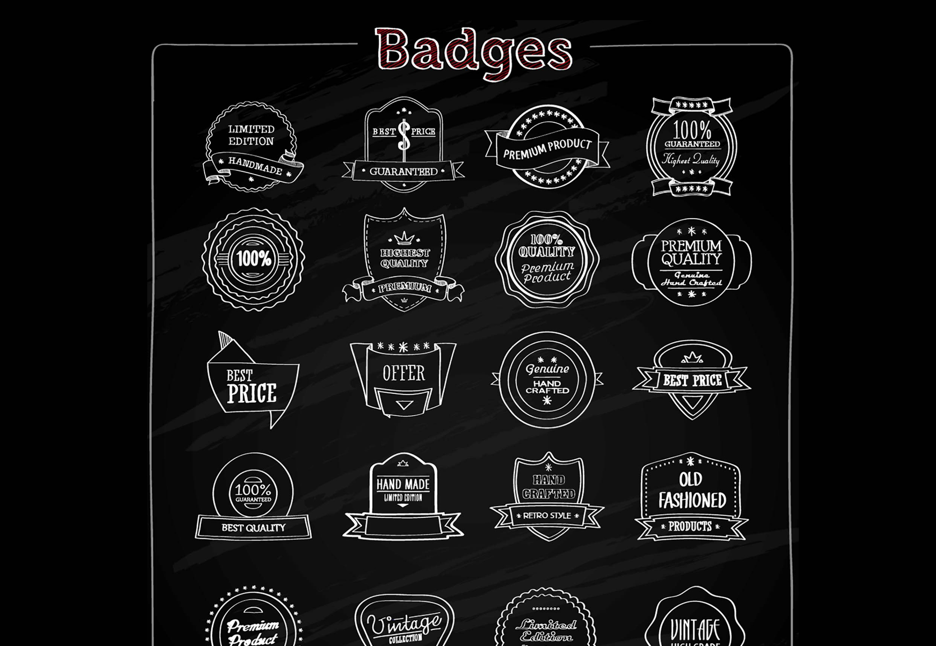 50 incredible freebies for web designers, July 2015 Free Chalk Vector Elements