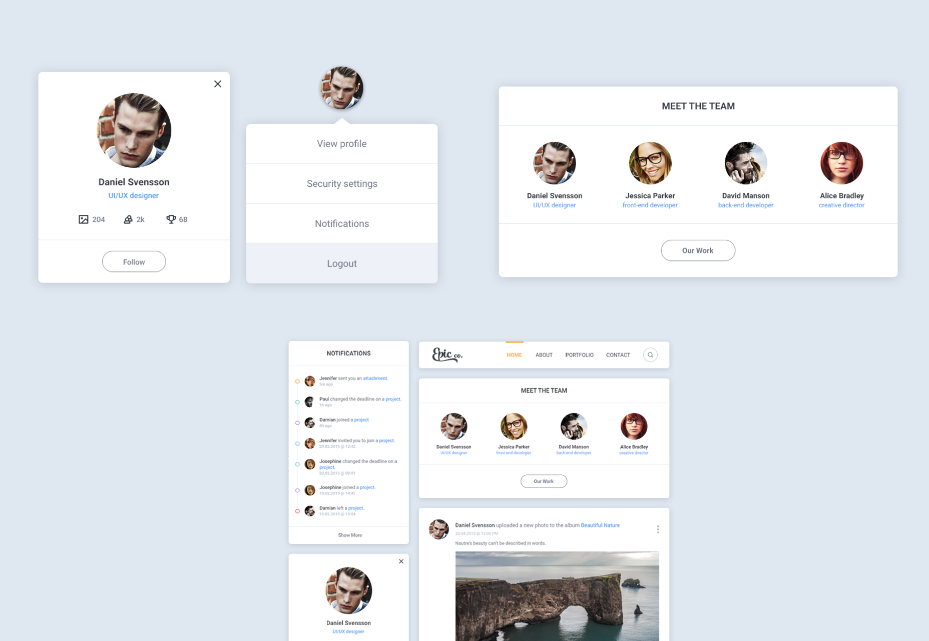 50 incredible freebies for web designers, July 2015 Crafted Minimal UI Kit Elements