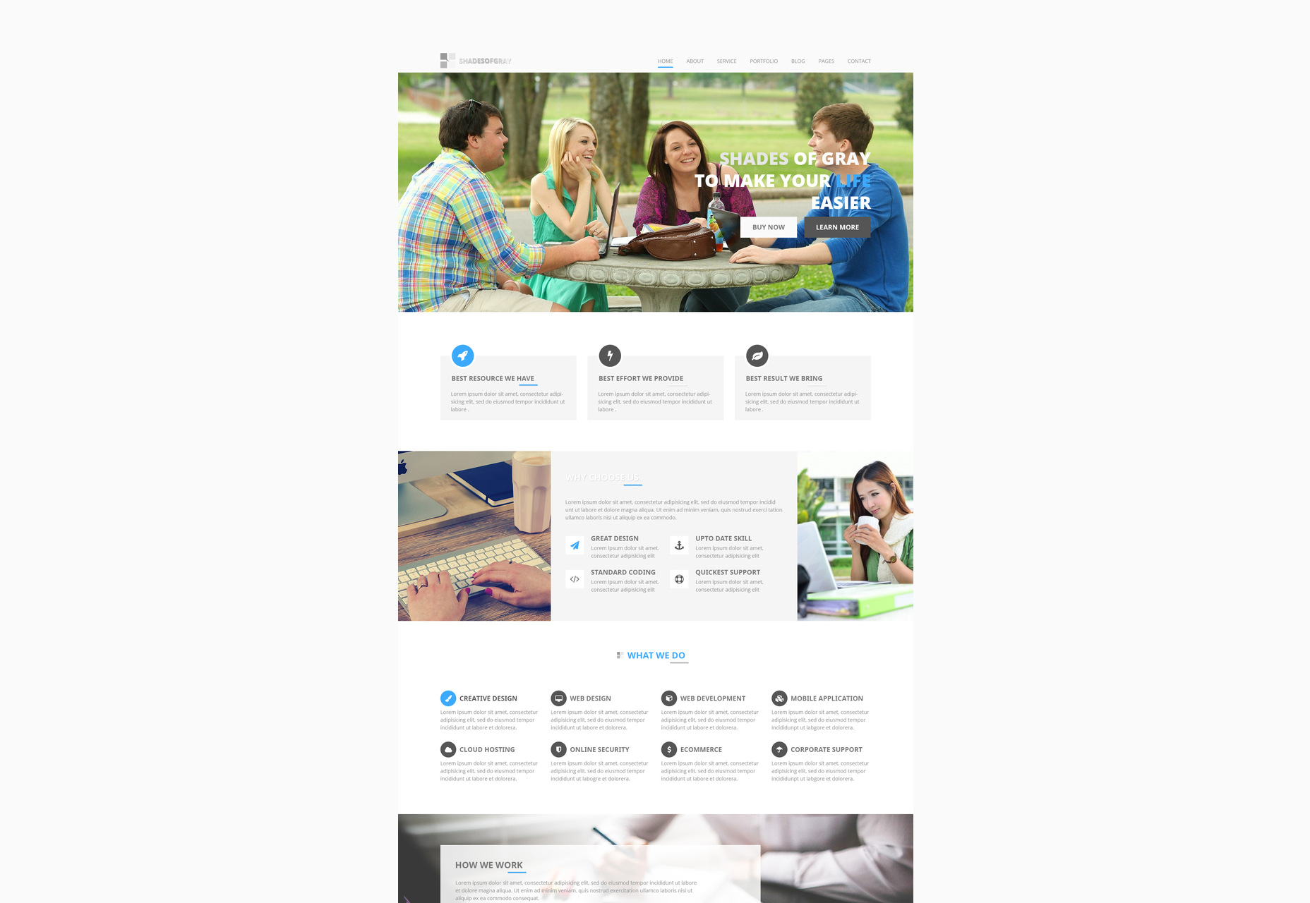 50 incredible freebies for web designers, July 2015 Shades Of Gray: Free PSD Web Template