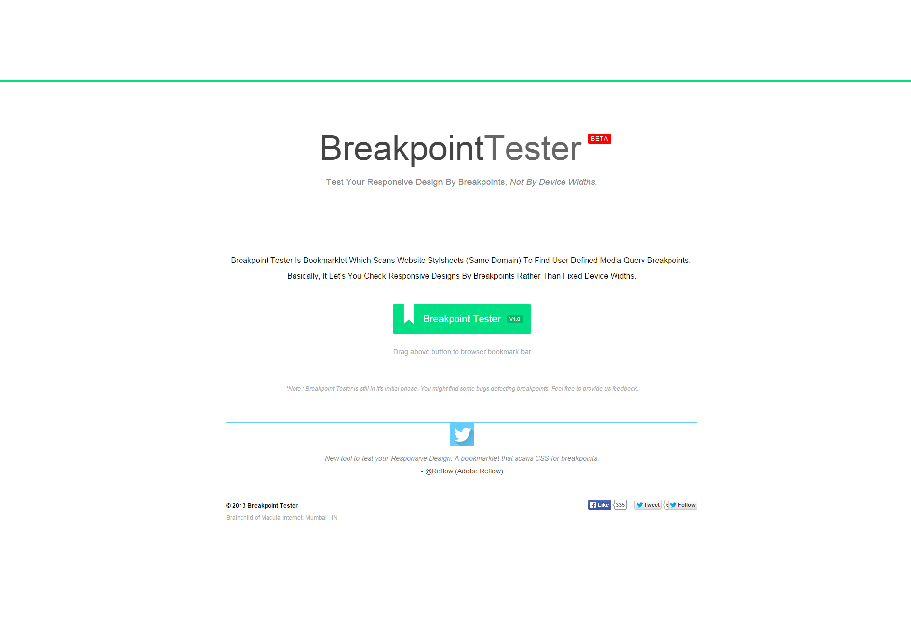 50 incredible freebies for web designers, July 2015 BreakpointTester: Breakpoints Testing Bookmarklet for Responsive Designs