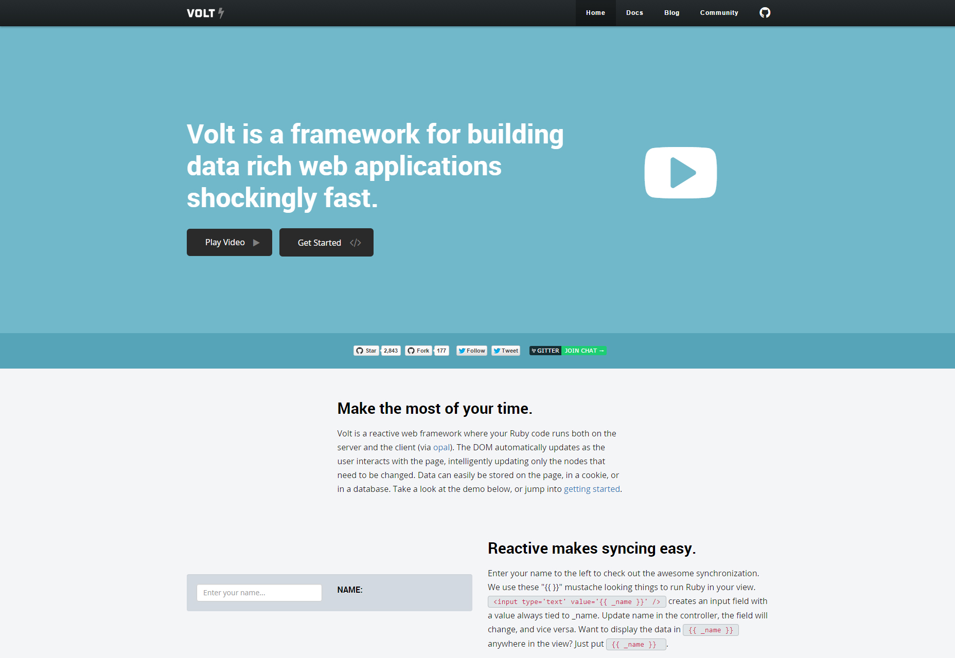 50 incredible freebies for web designers, July 2015 Volt: Reactive Data-rich Web Applications Framework