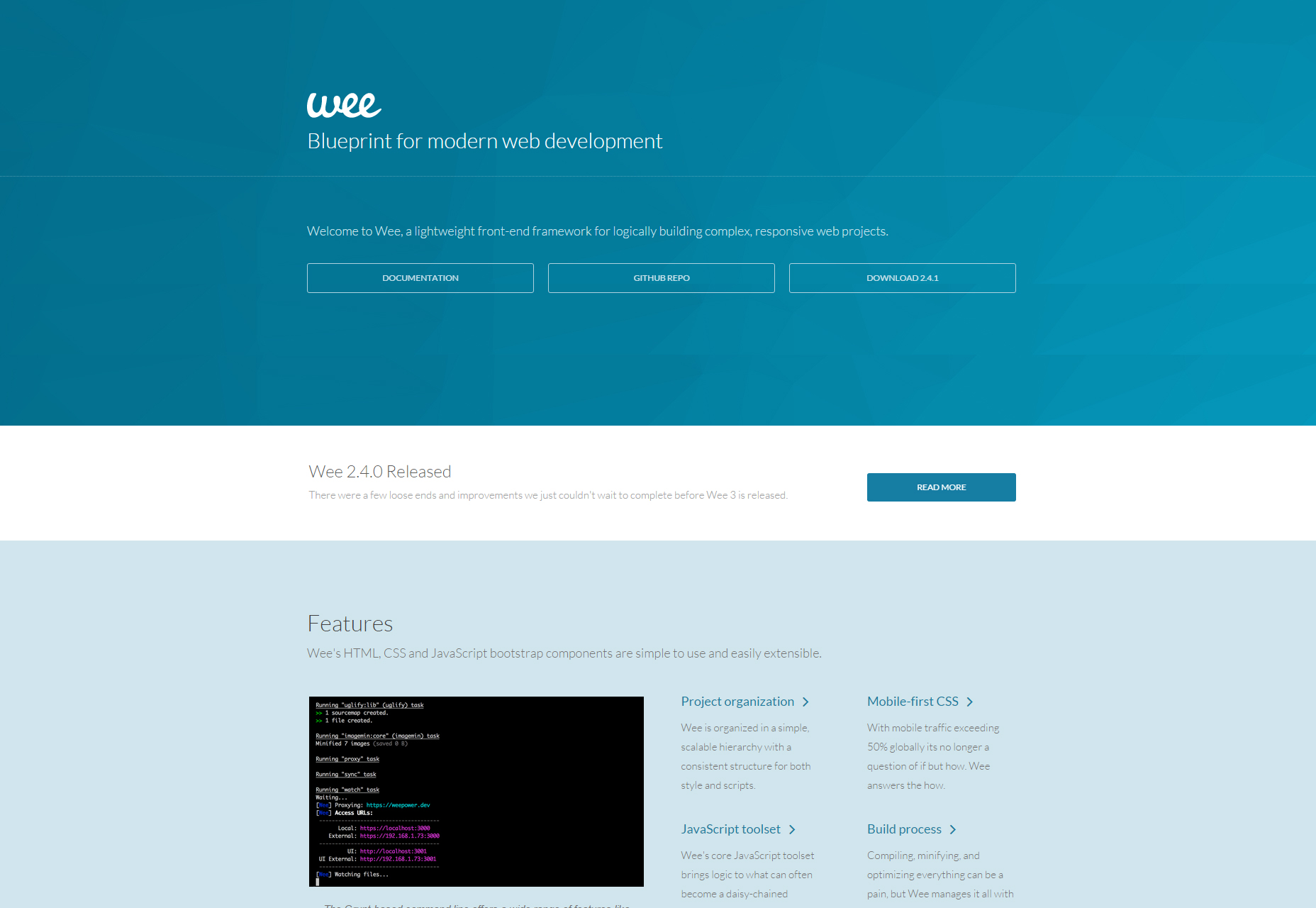 50 incredible freebies for web designers, July 2015 Wee: A Bootstrap Front-End Framework