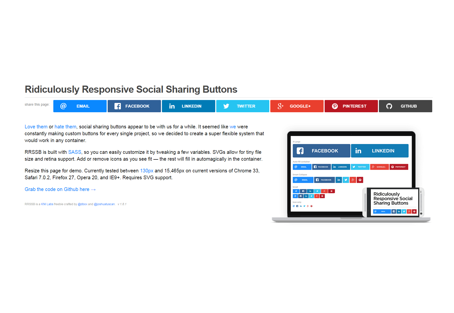 50 incredible freebies for web designers, July 2015 Ridiculously Responsive Social Sharing Buttons