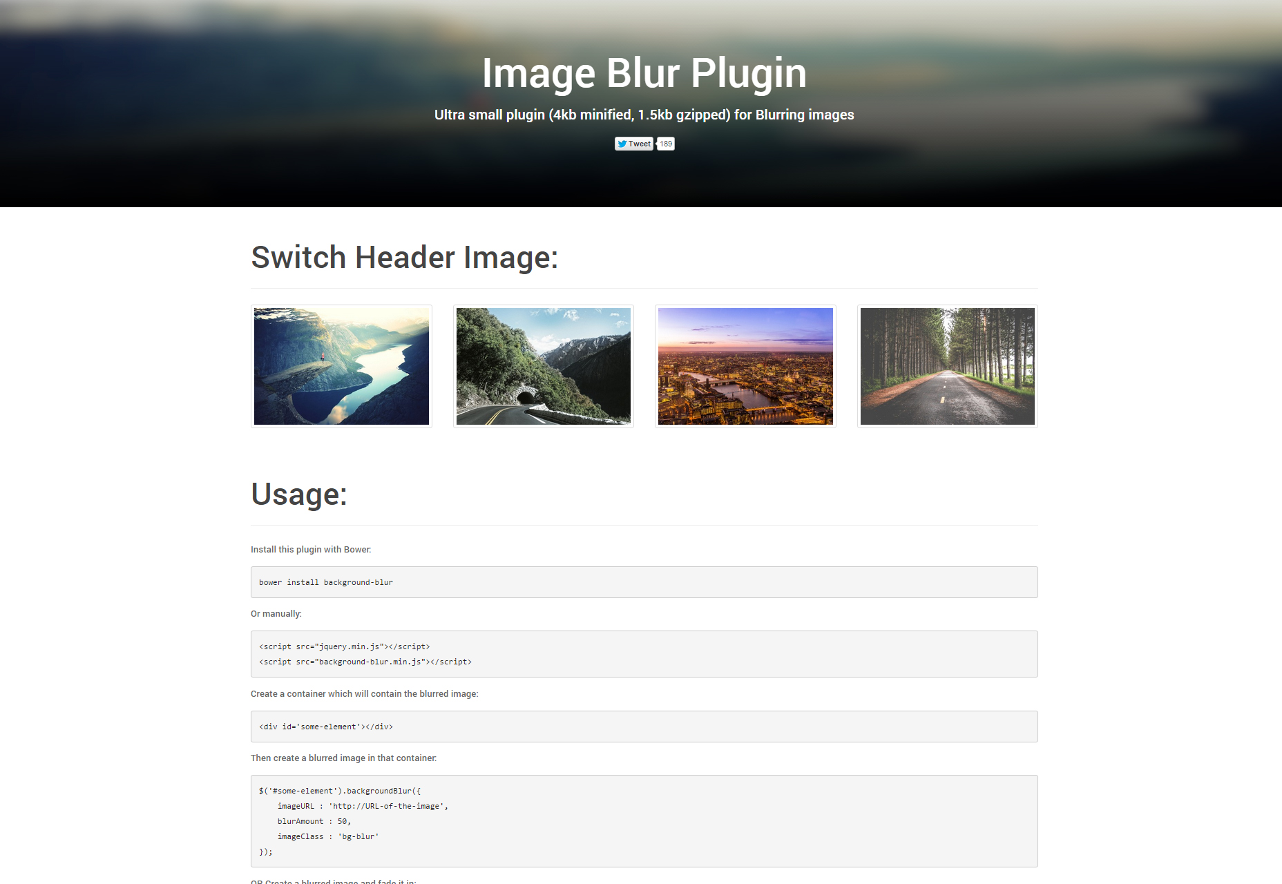 50 incredible freebies for web designers, July 2015 Ultra-small Background Image Blur Plugin