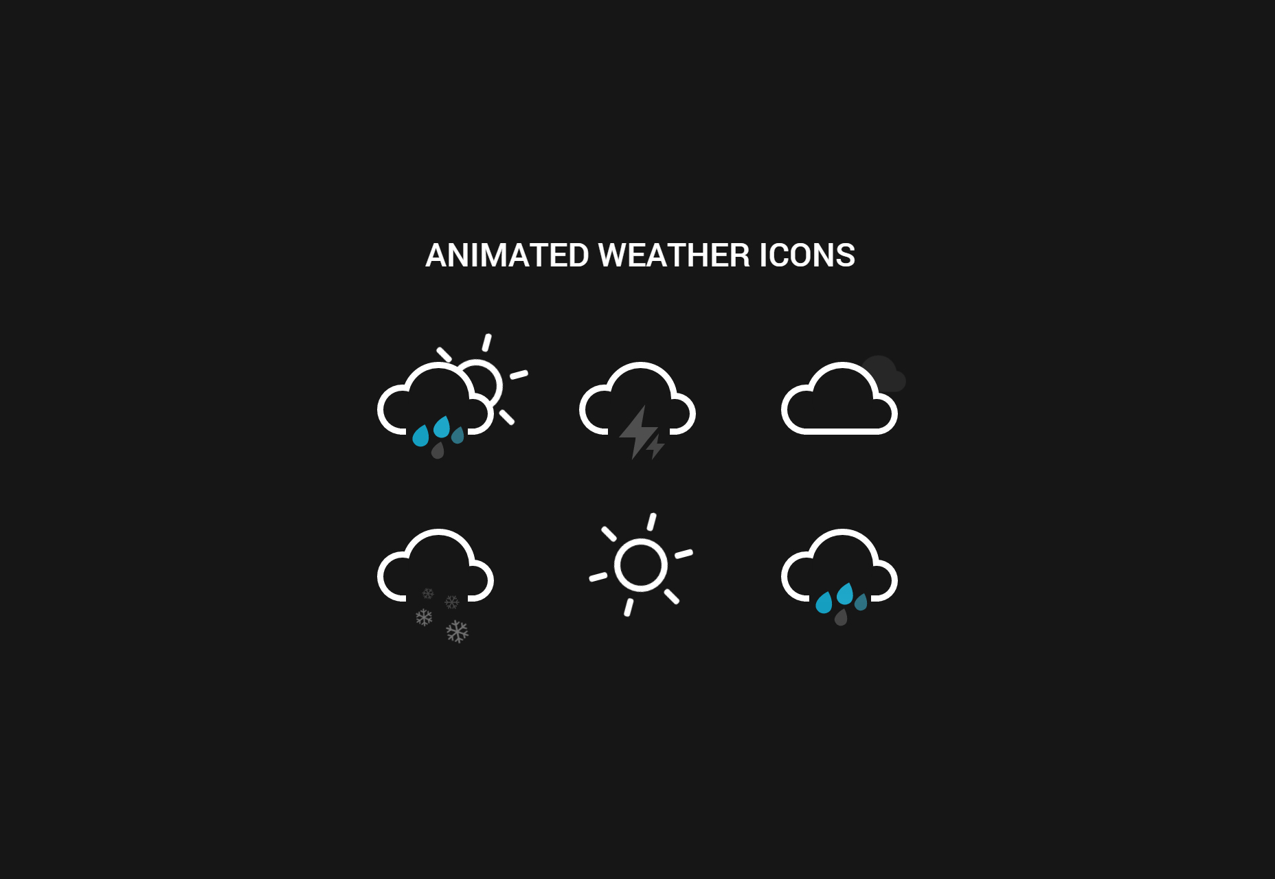 50+ incredible freebies for web designers, June 2015 Animated Weather Icons CSS Snippet