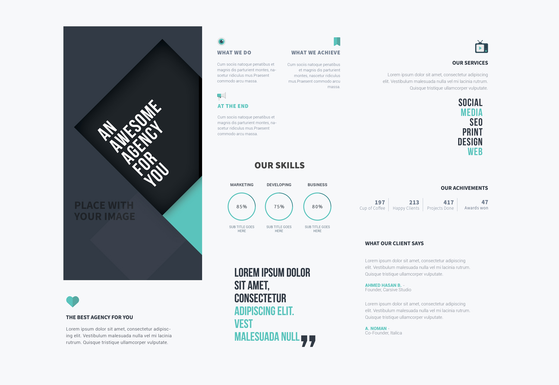 50+ incredible freebies for web designers, June 2015 Tri-fold Brochure Photoshop Template