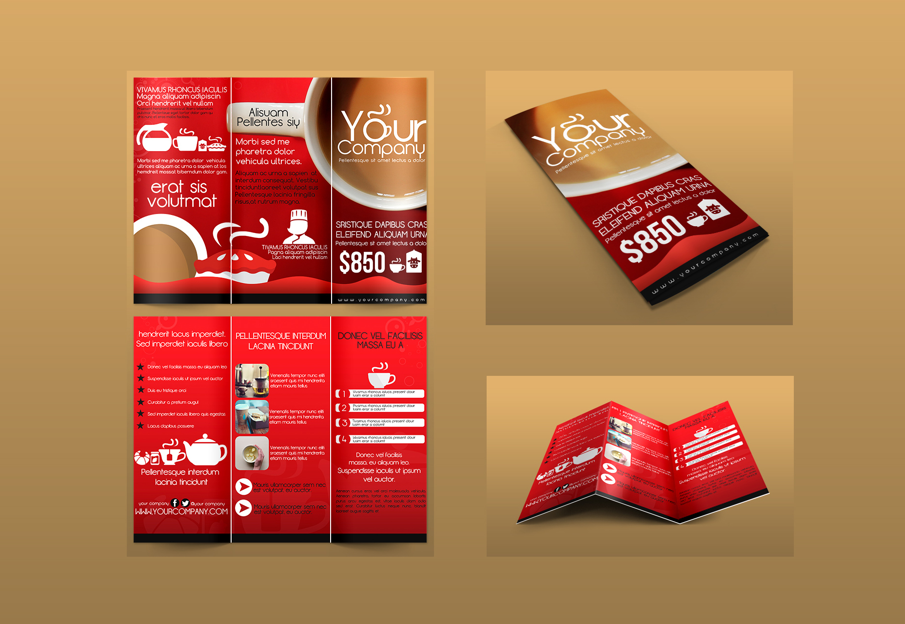 50+ incredible freebies for web designers, June 2015 53 Multi-style Vector Tri-fold Templates