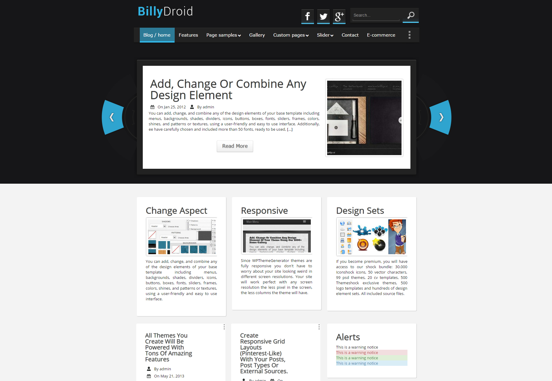 50+ incredible freebies for web designers, June 2015 BillyDroid: Mobile and Technology Blogging WordPress Theme